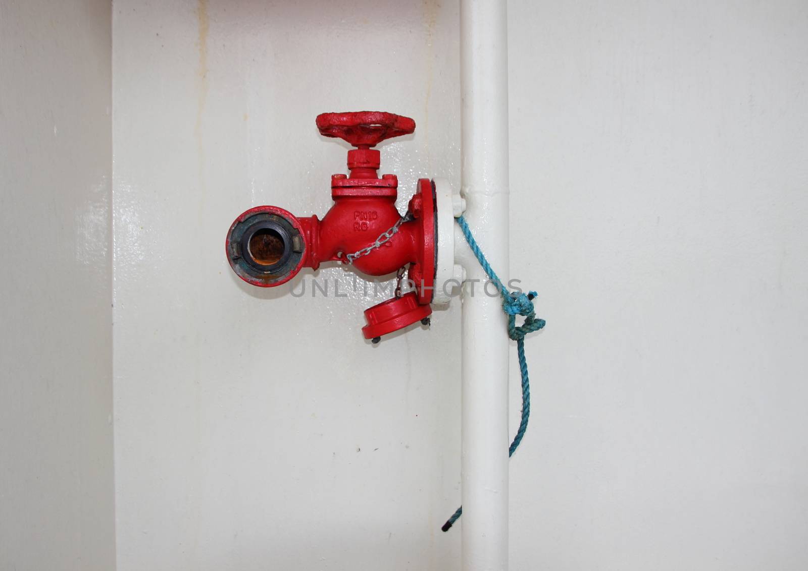 Isolated Ship Red Fire Hydrant on White Background