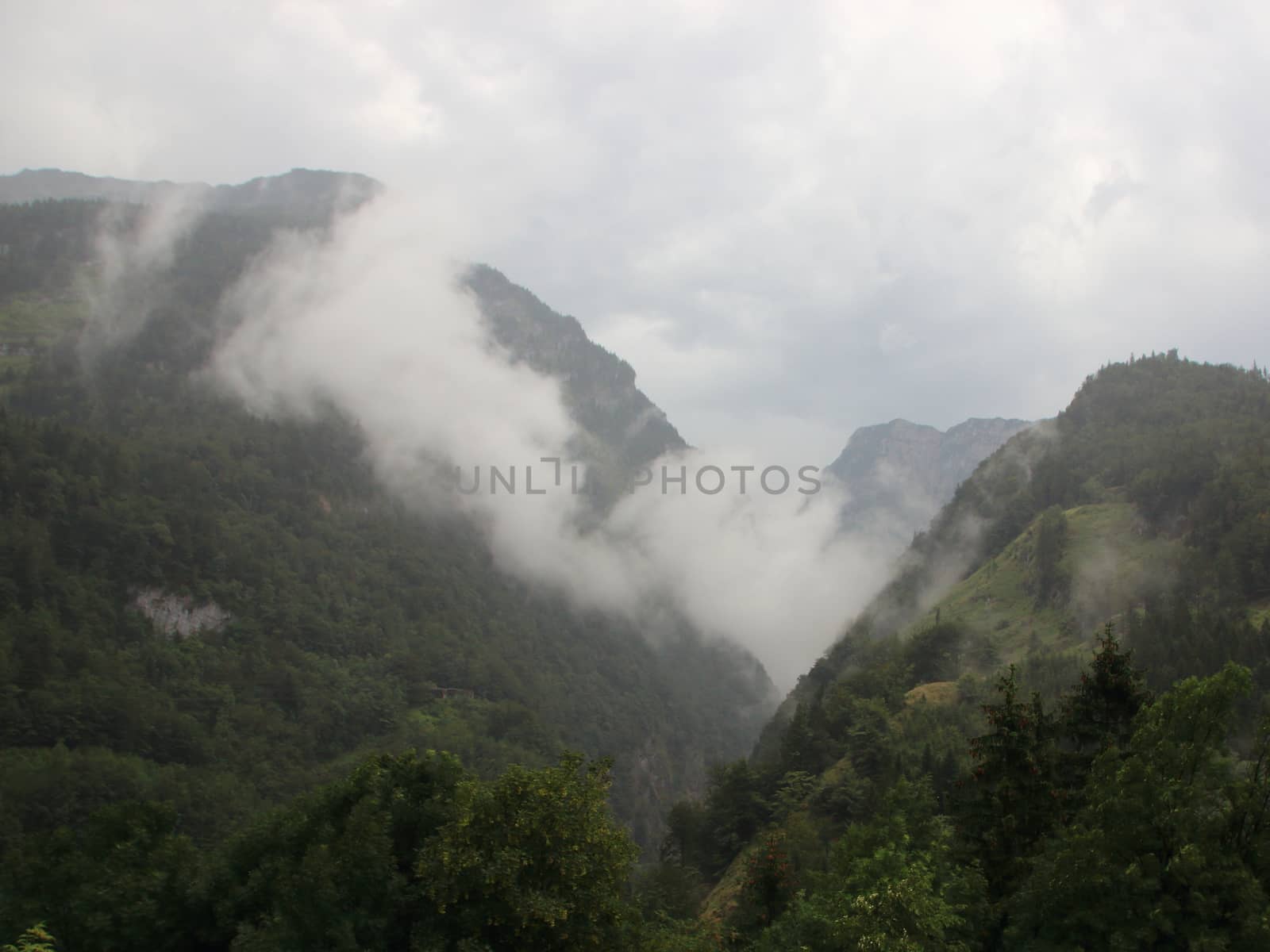 Cloudy Austrian Alps after Heavy Rainfall at Gollingen by HoleInTheBox