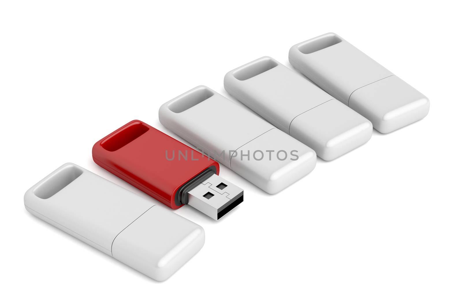 Red usb stick by magraphics
