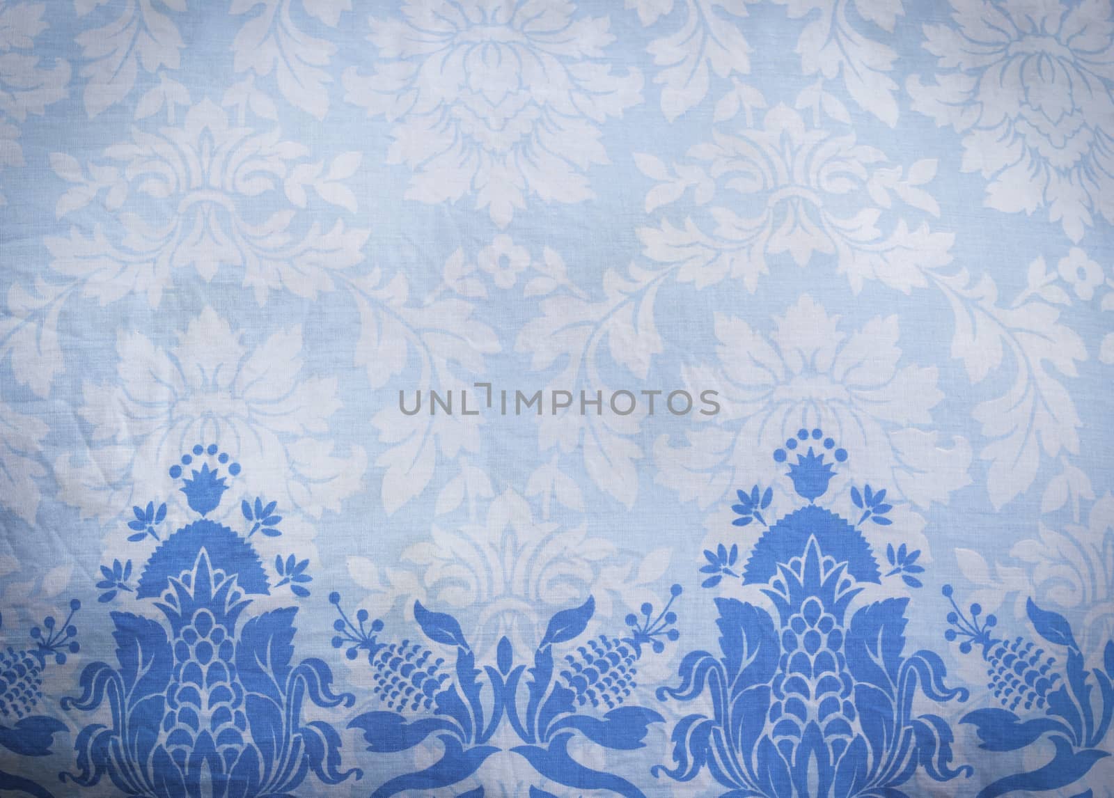 Blue pattern fabric batik background  by manusy