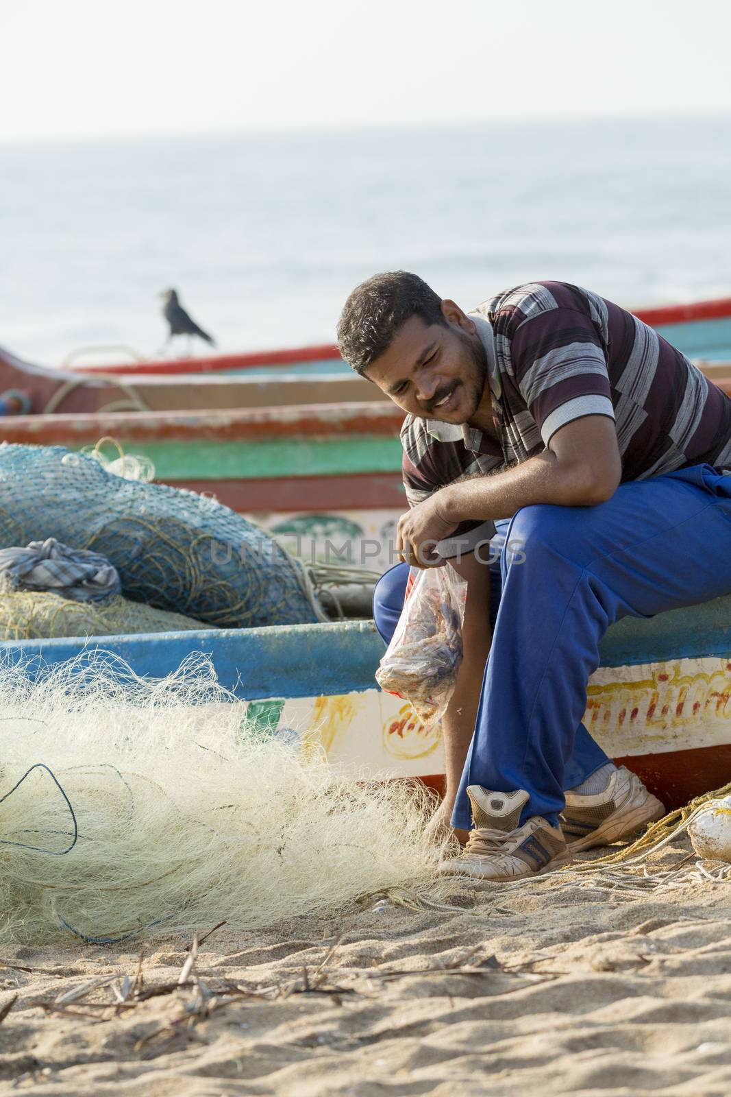 Documentary images : Fishermen at Pondichery, India by CatherineL-Prod