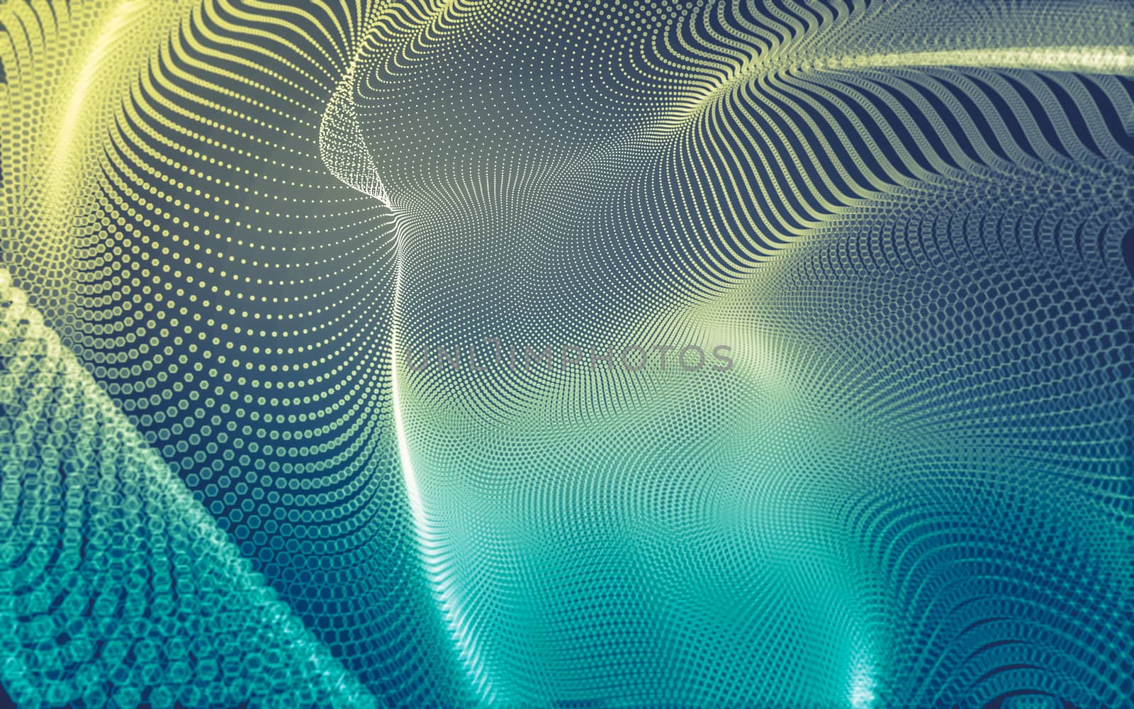 Abstract polygonal space low poly dark background with connecting dots and lines. Connection structure. 3d rendering