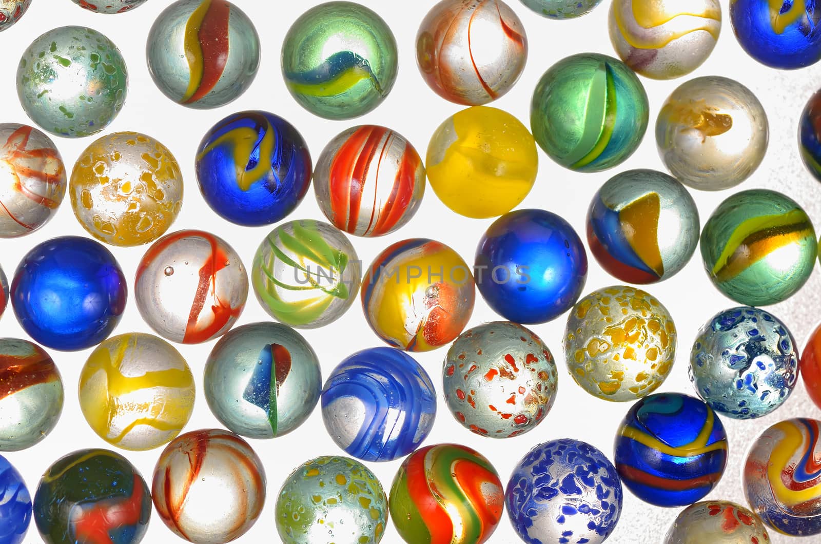 different marbles, glass balls