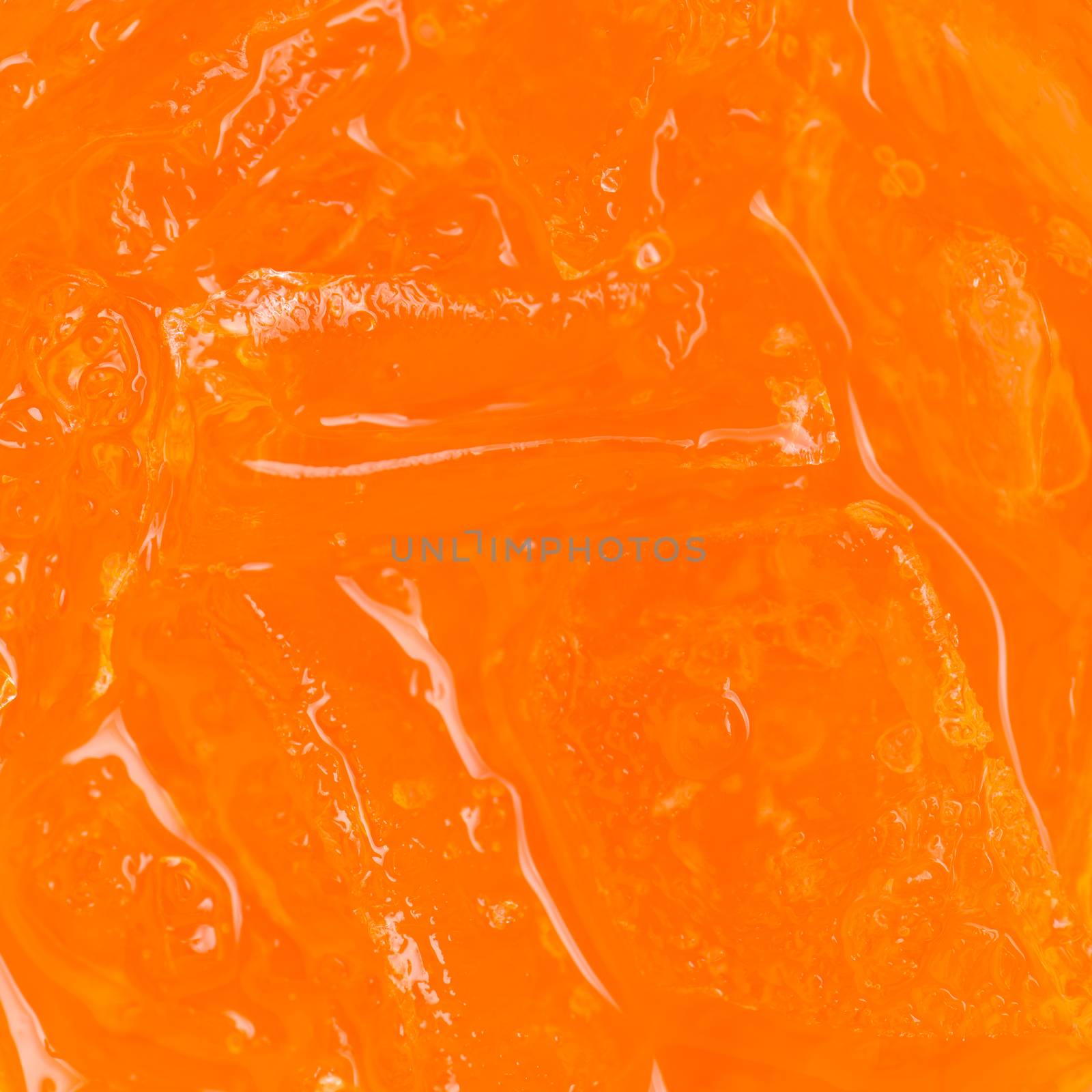 orange soda with ice background