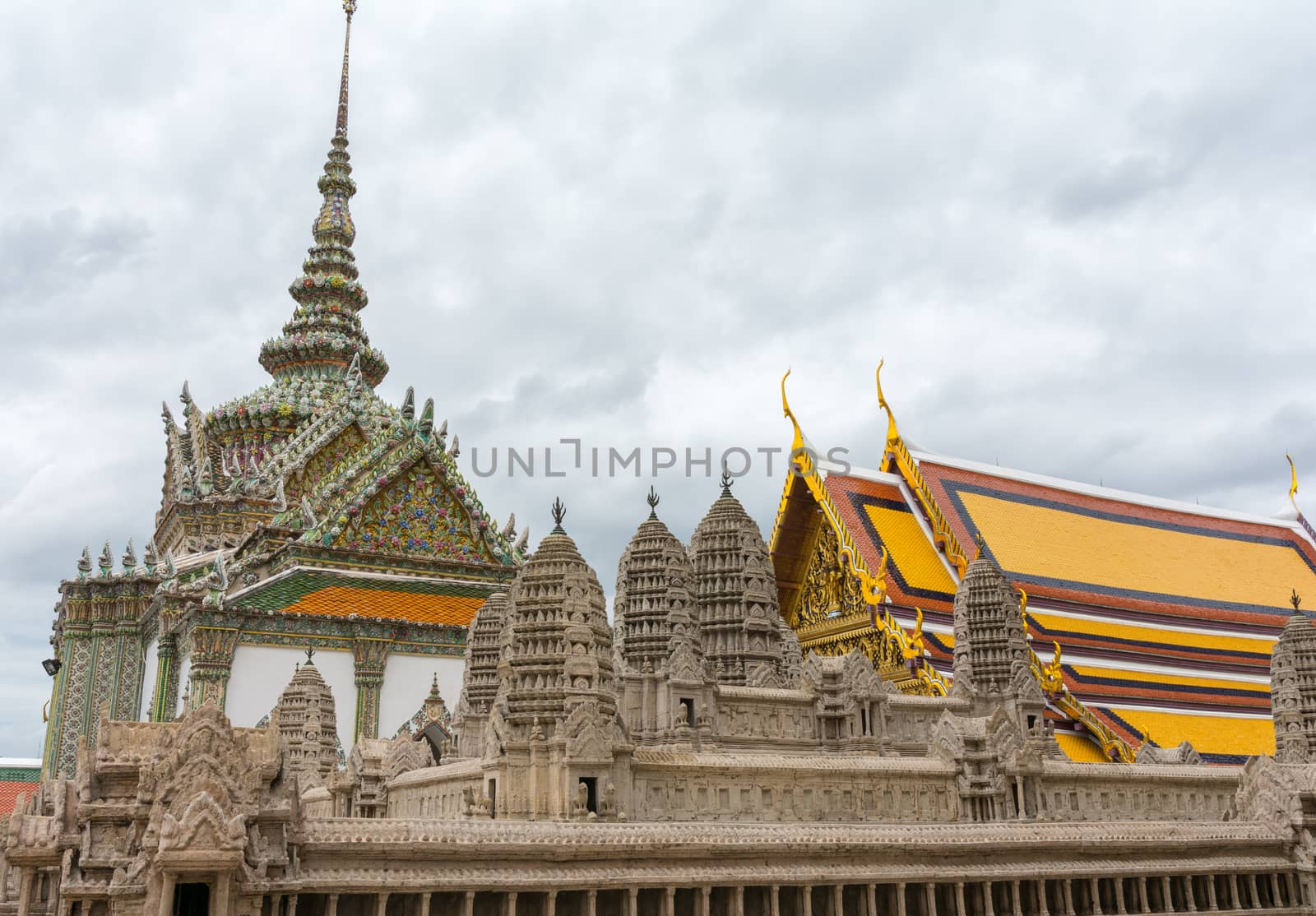 Wat Phra Kaew, temple of Emerald Buddha in Bangkok, Thailand