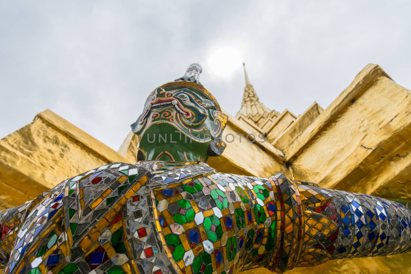 Wat Phra Kaew, temple of Emerald Buddha in Bangkok, Thailand