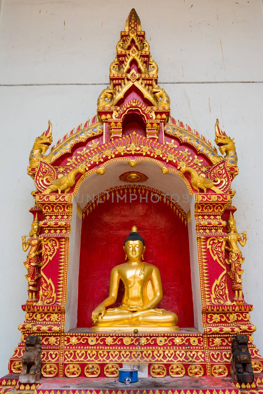 Buddha statue at Wat Phra Sing in Chiang Mai Province ,Thailand