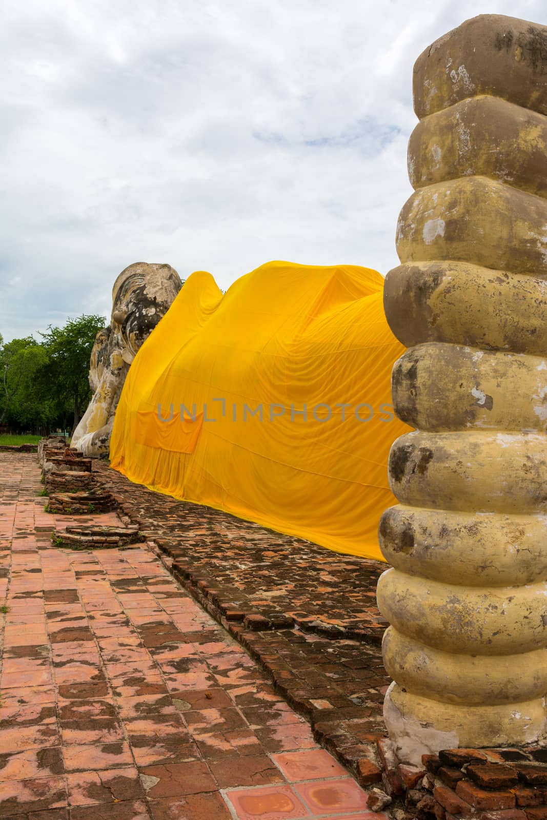 Reclining Buddha at Wat Lokayasutharam, Ayutthaya, Thailand