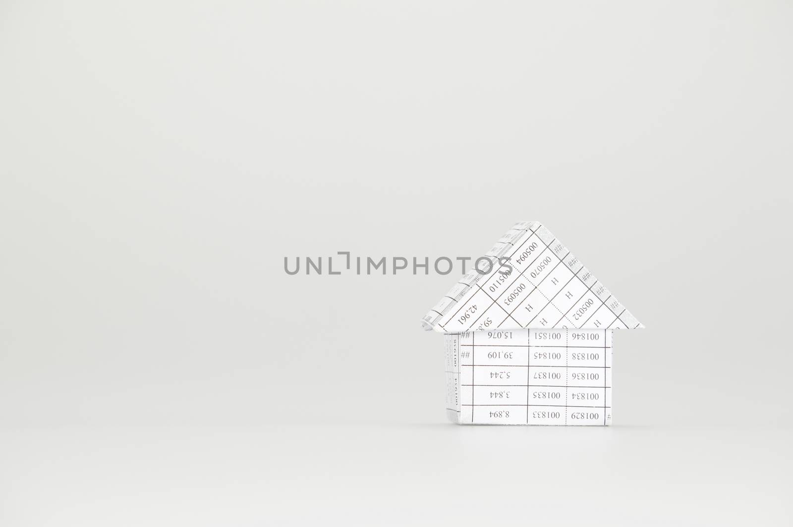 Close up house place on white background by eaglesky