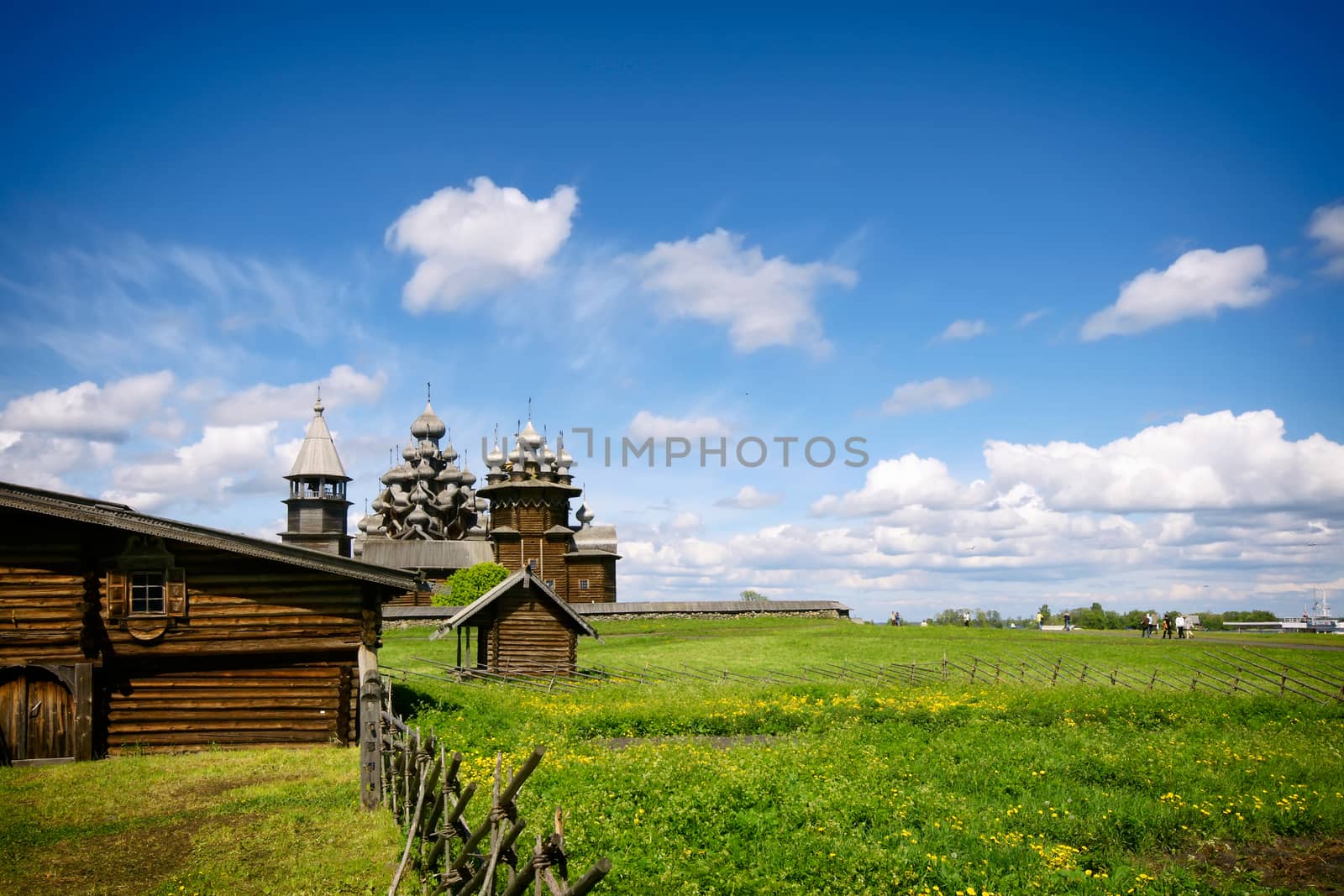 Traditional wooden Russian church on the island of Kizhi by mowgli