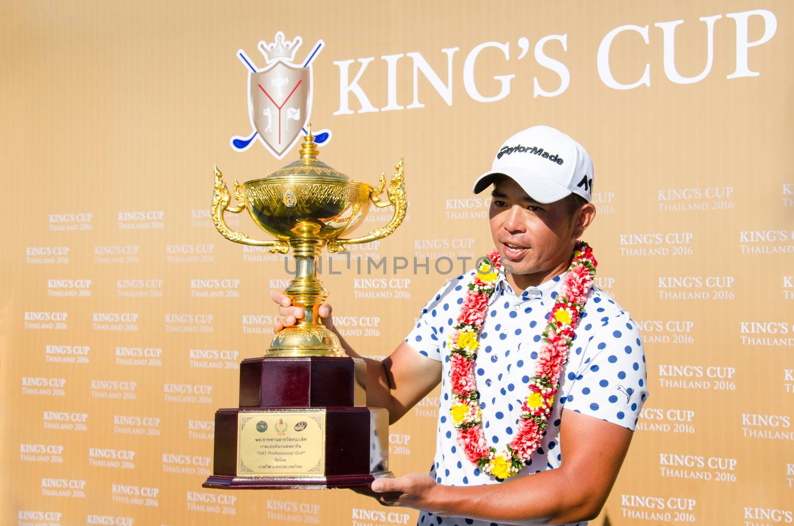 CHONBURI - JULY 31 : Chan Shih-chang of Chinese Taipei winner in King's Cup 2016 at Phoenix Gold Golf & Country Club Pattaya on July 31, 2016 in Chonburi, Thailand.