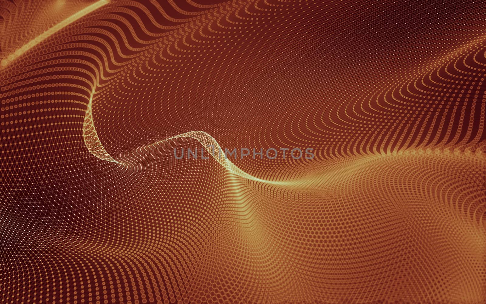 Abstract polygonal space low poly dark background with connecting dots and lines. Connection structure. 3d rendering