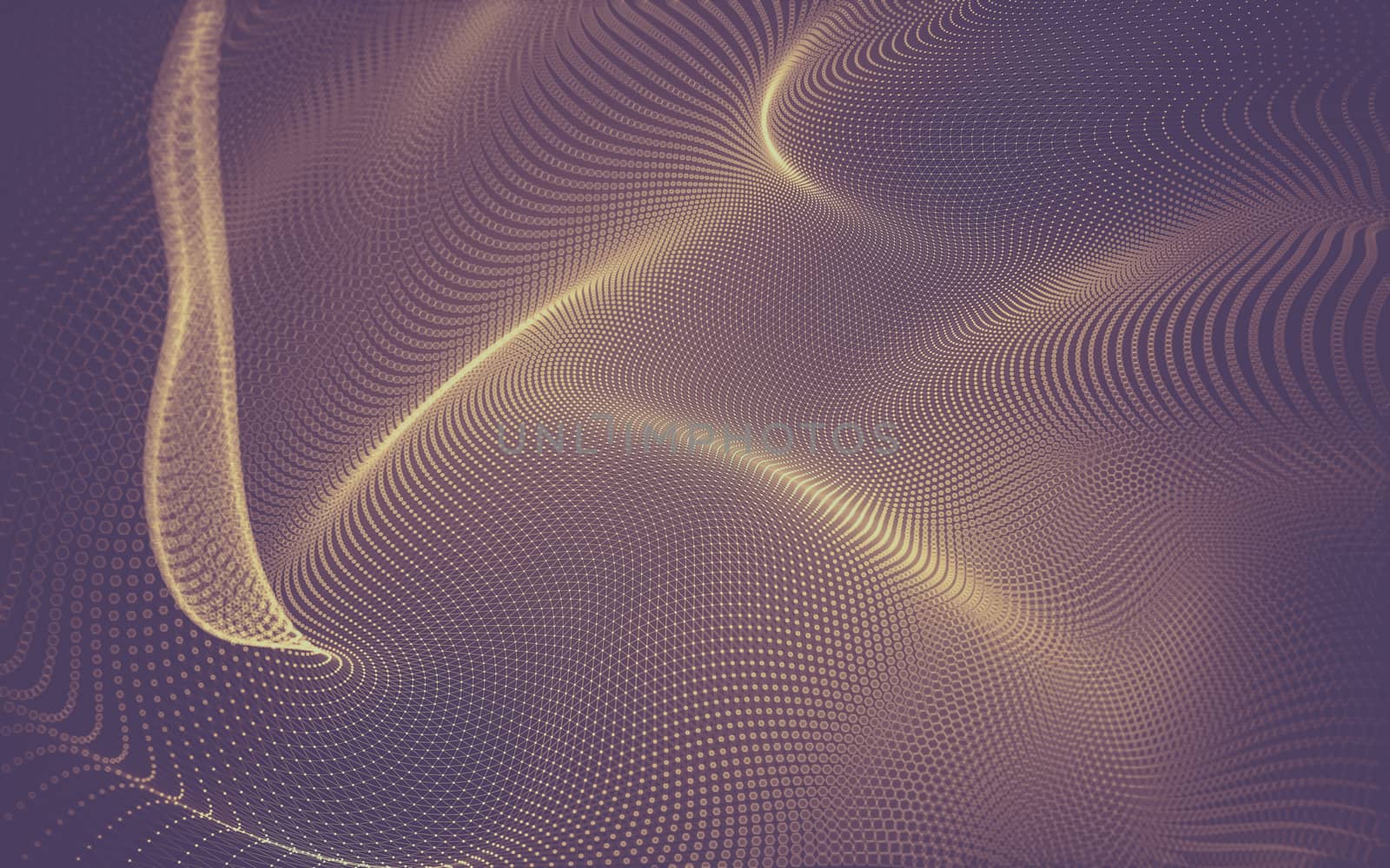 Abstract polygonal space low poly dark background with connecting dots and lines. Connection structure. 3d rendering