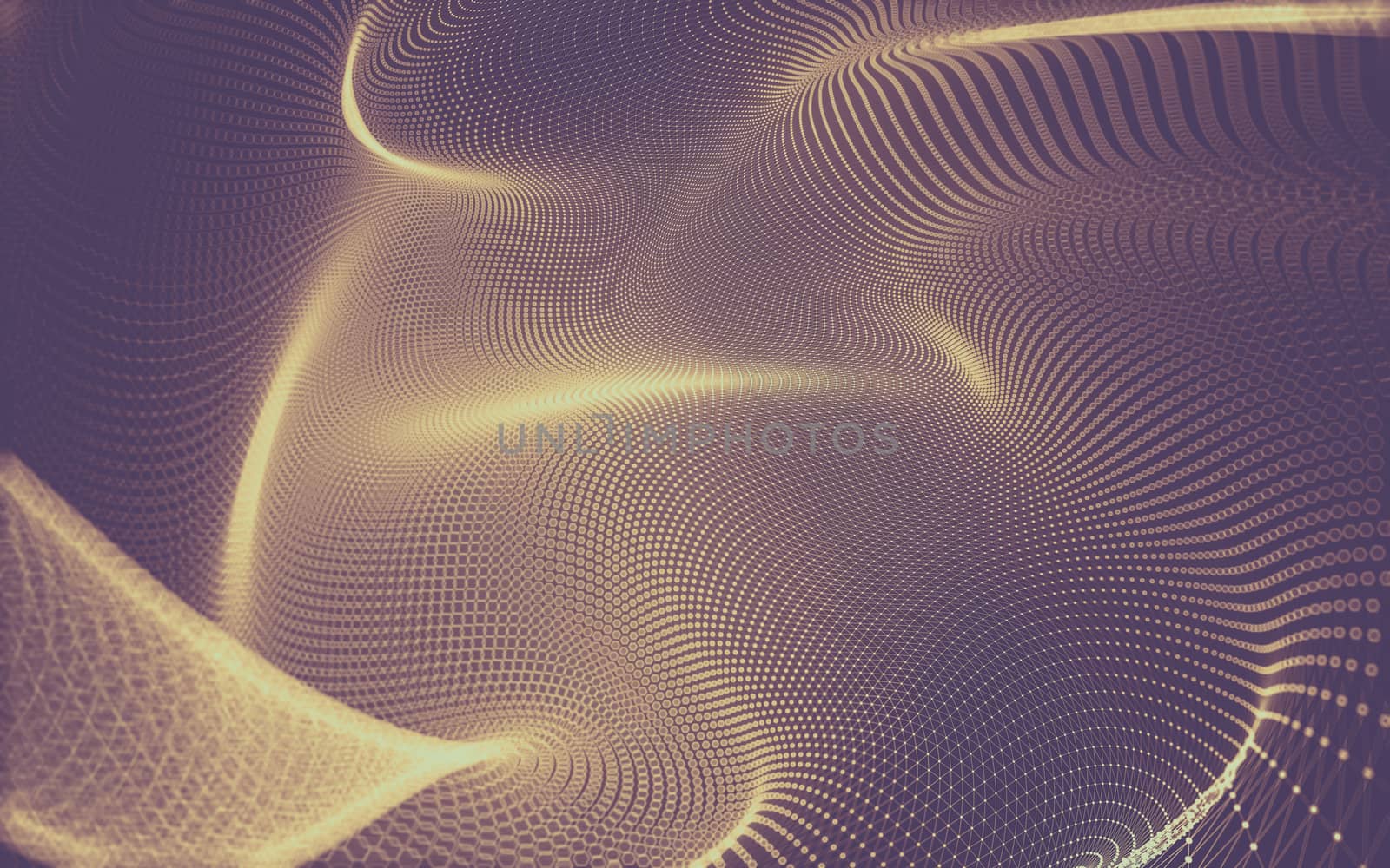 Abstract polygonal space low poly dark background, 3d rendering by teerawit