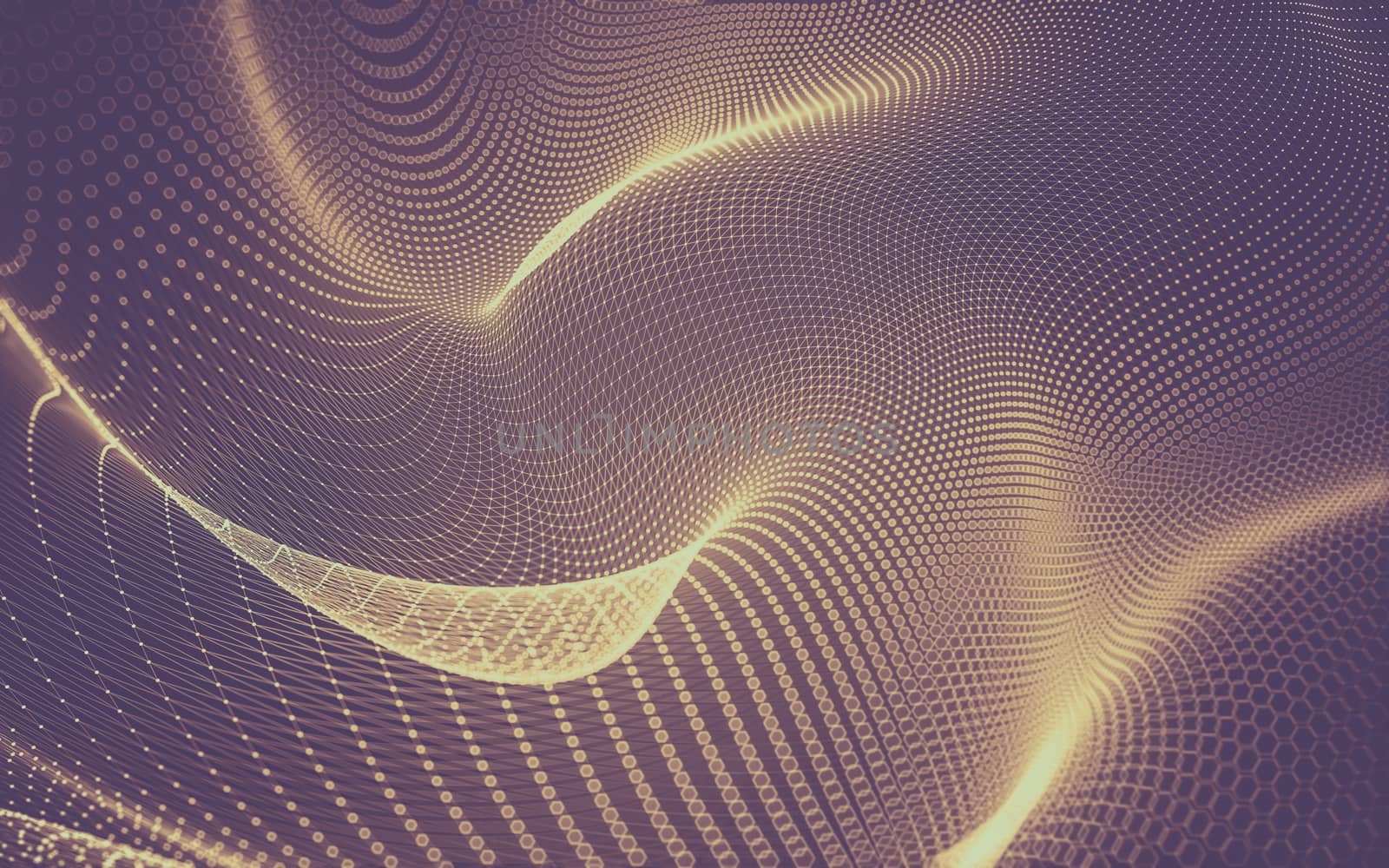 Abstract polygonal space low poly dark background with connecting dots and lines. Connection structure. 3d rendering