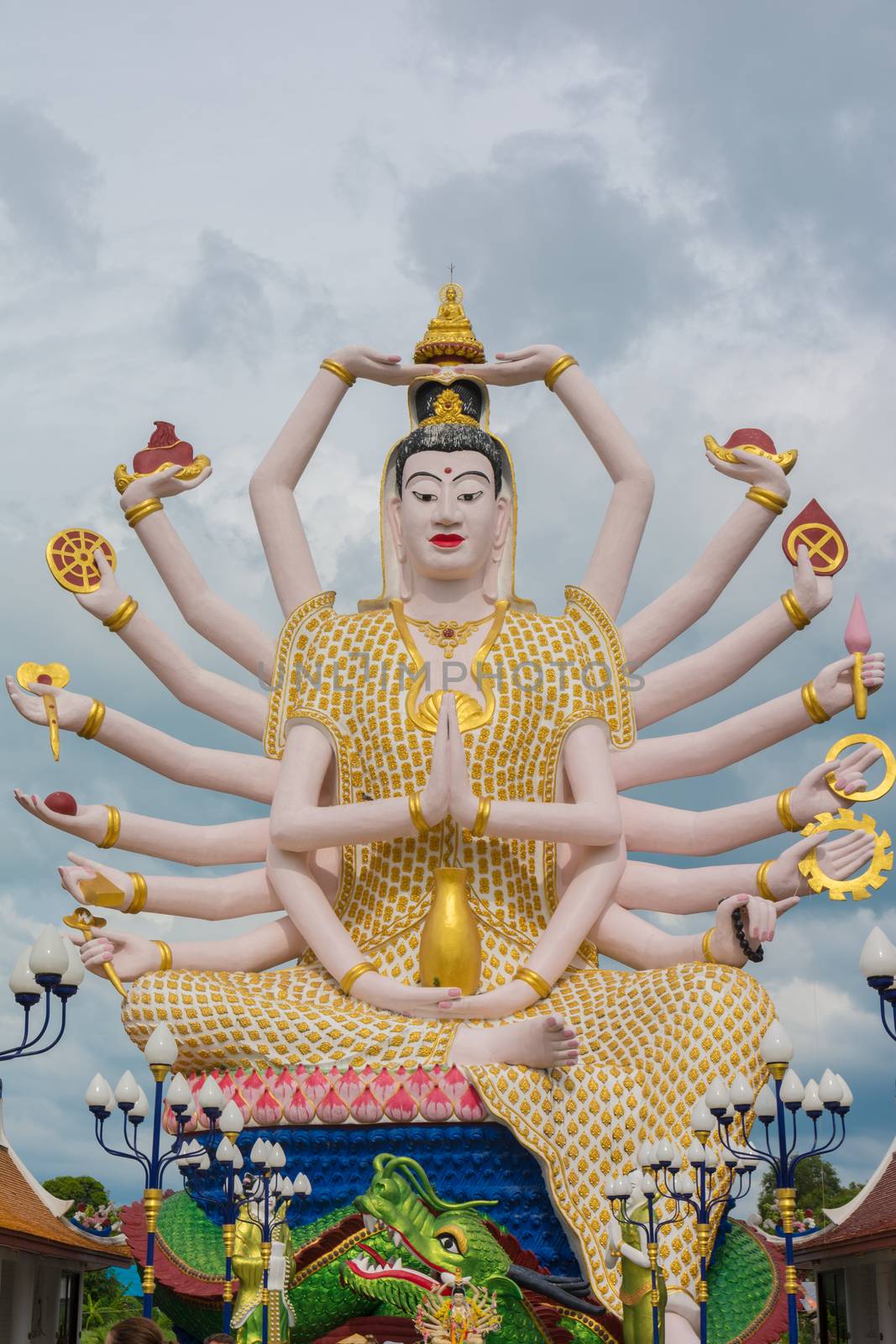 Statue at Big Buddha area in Wat Plai Laem, Koh Samui,Thailand