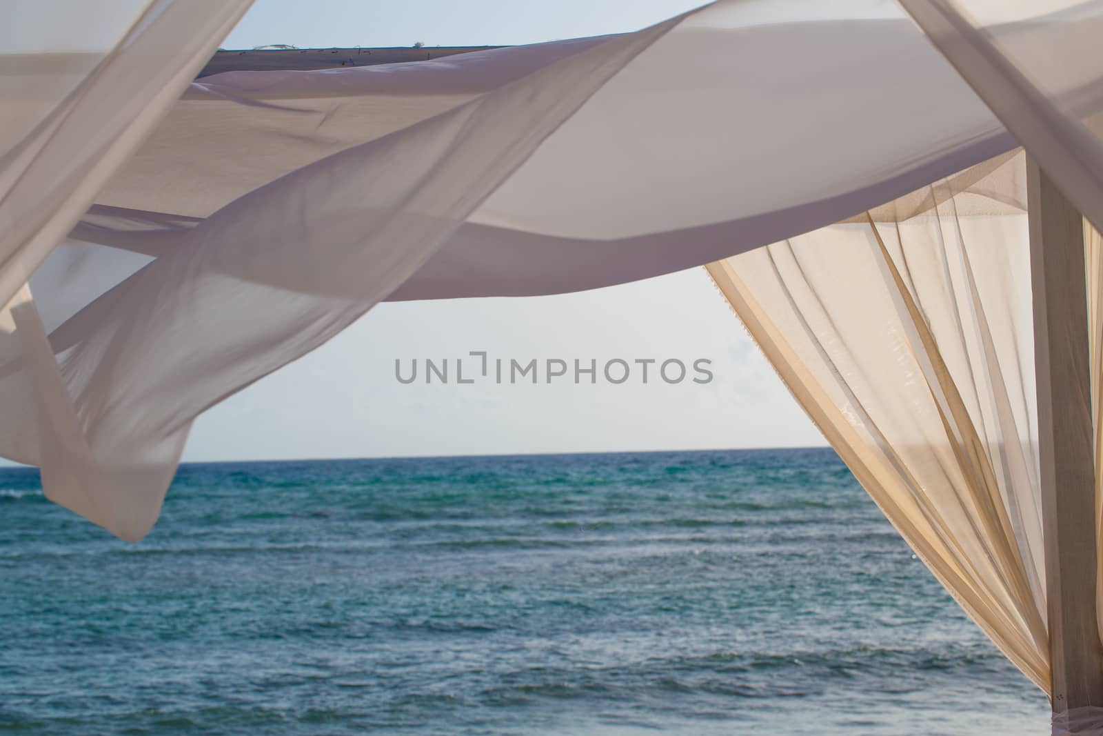 Romantic wedding location at the tropical sea