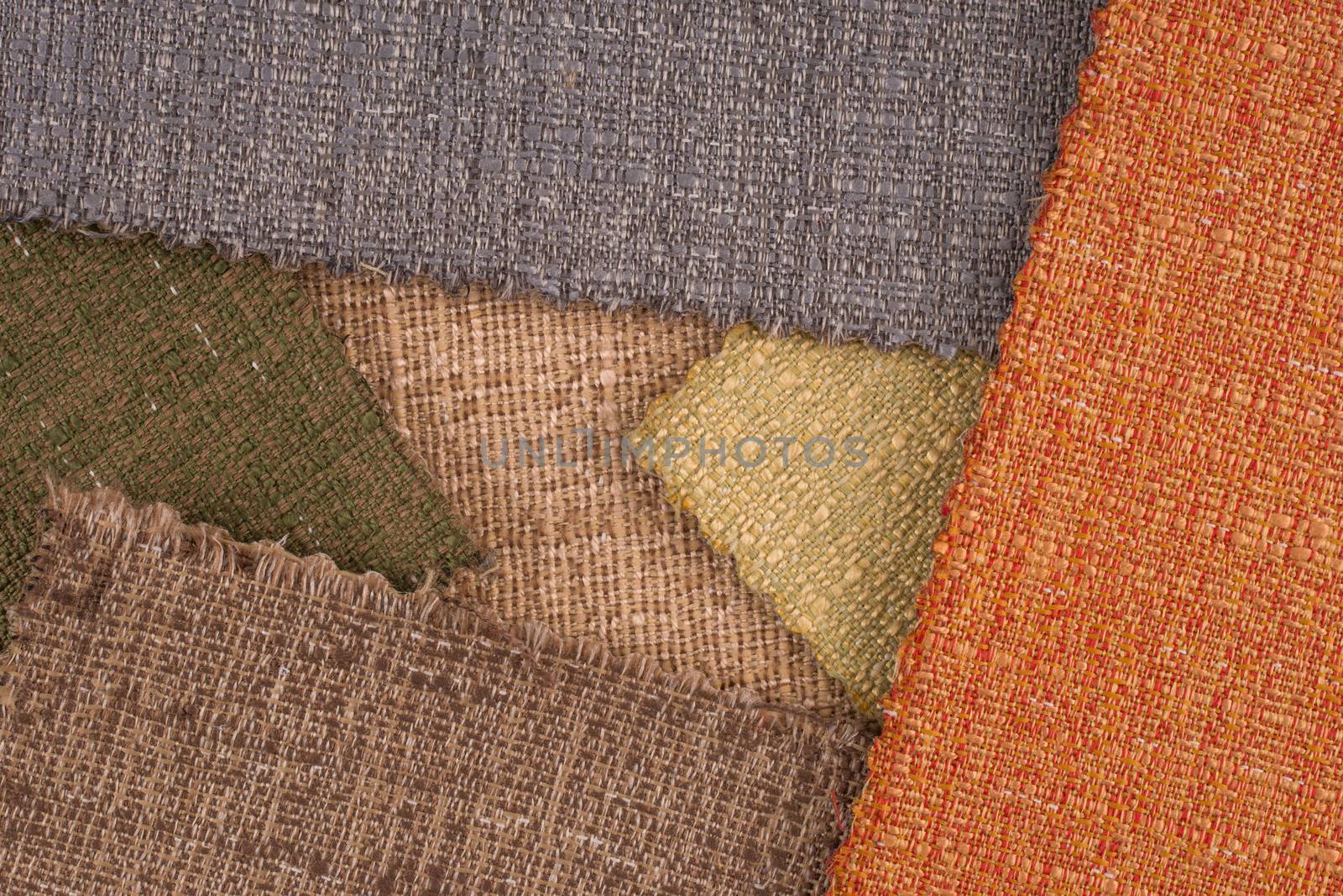 Multi color fabric texture samples by DGolbay