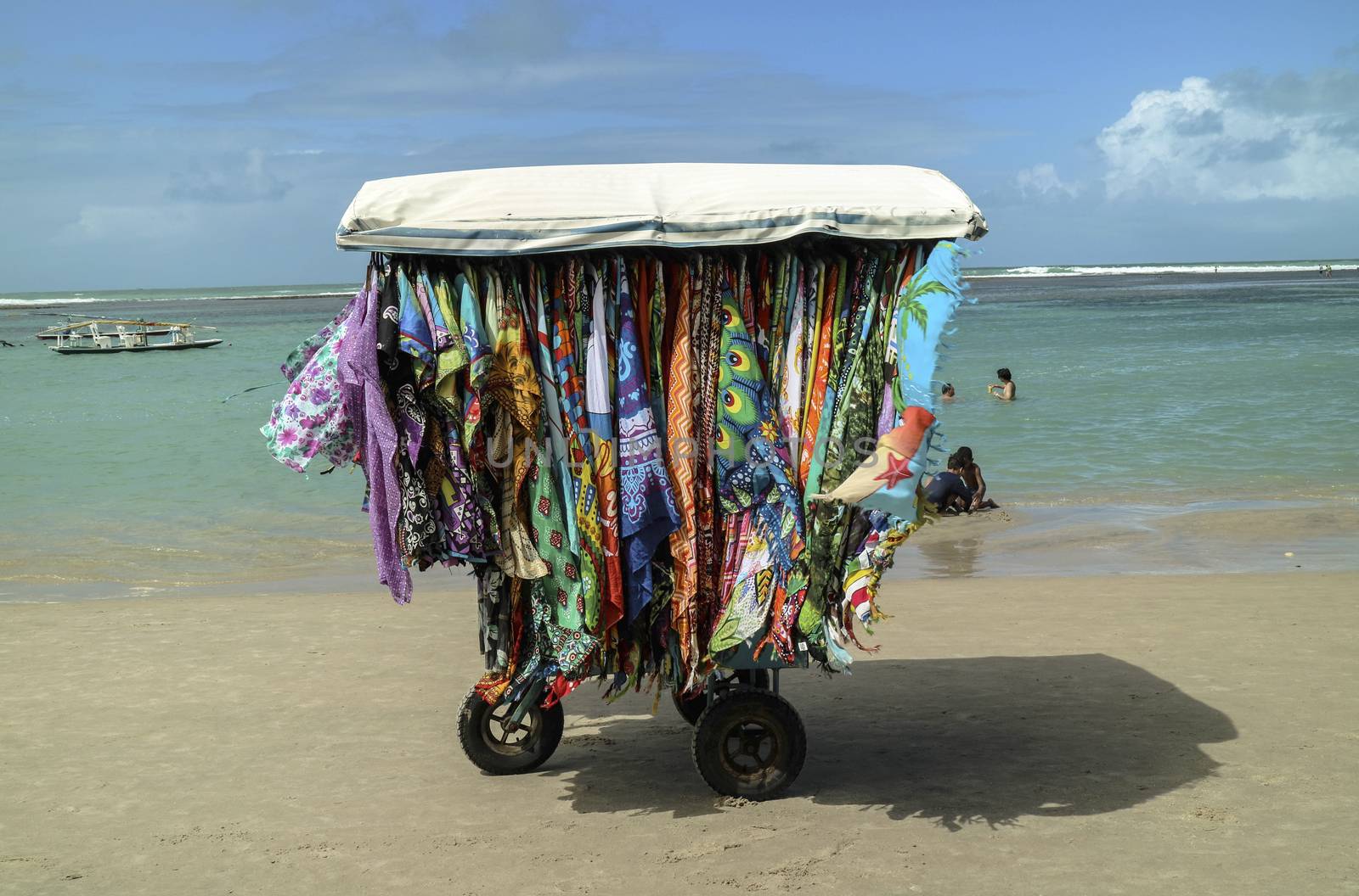 Beach vending cart in northeast Brazil by marphotography