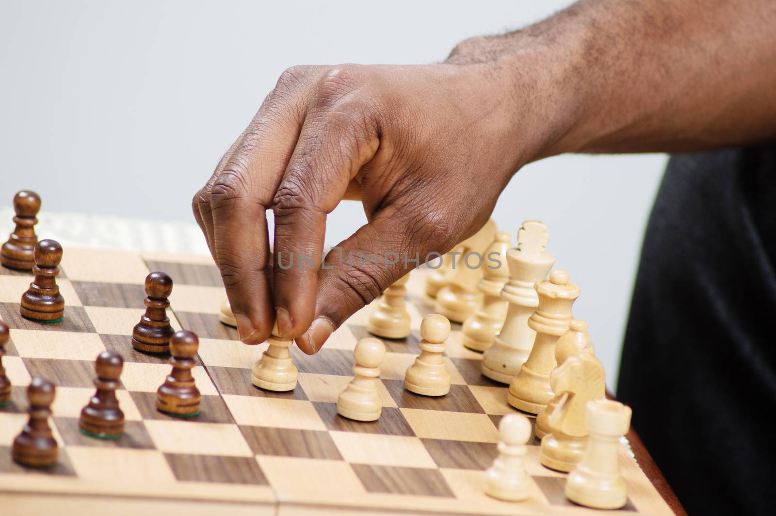 This player to checkmate places his token to bar the way to his opponent.