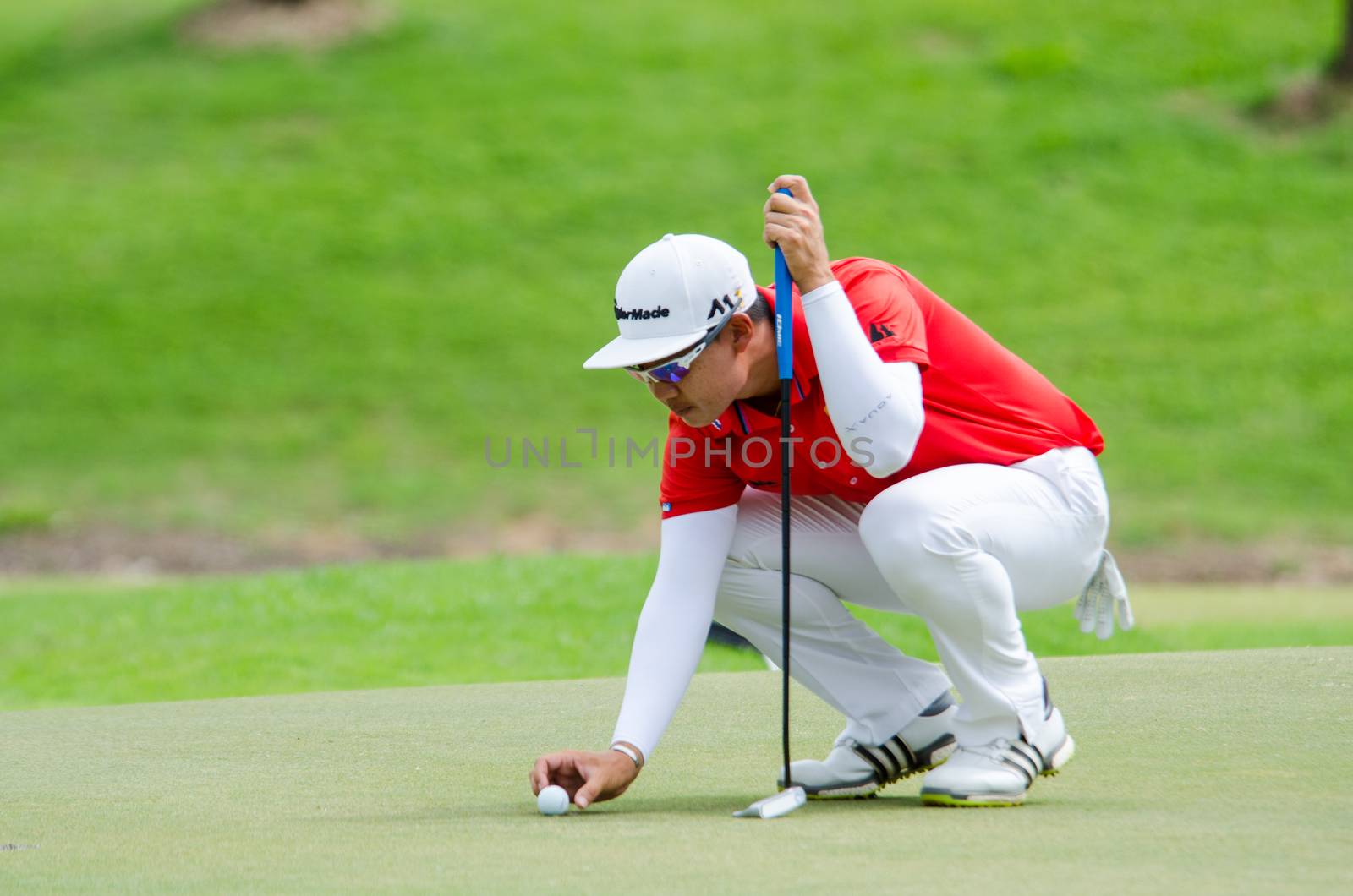 CHONBURI - JULY 31 : Jazz Janewattananond of Thailand in King's Cup 2016 at Phoenix Gold Golf & Country Club Pattaya on July 31, 2016 in Chonburi, Thailand.