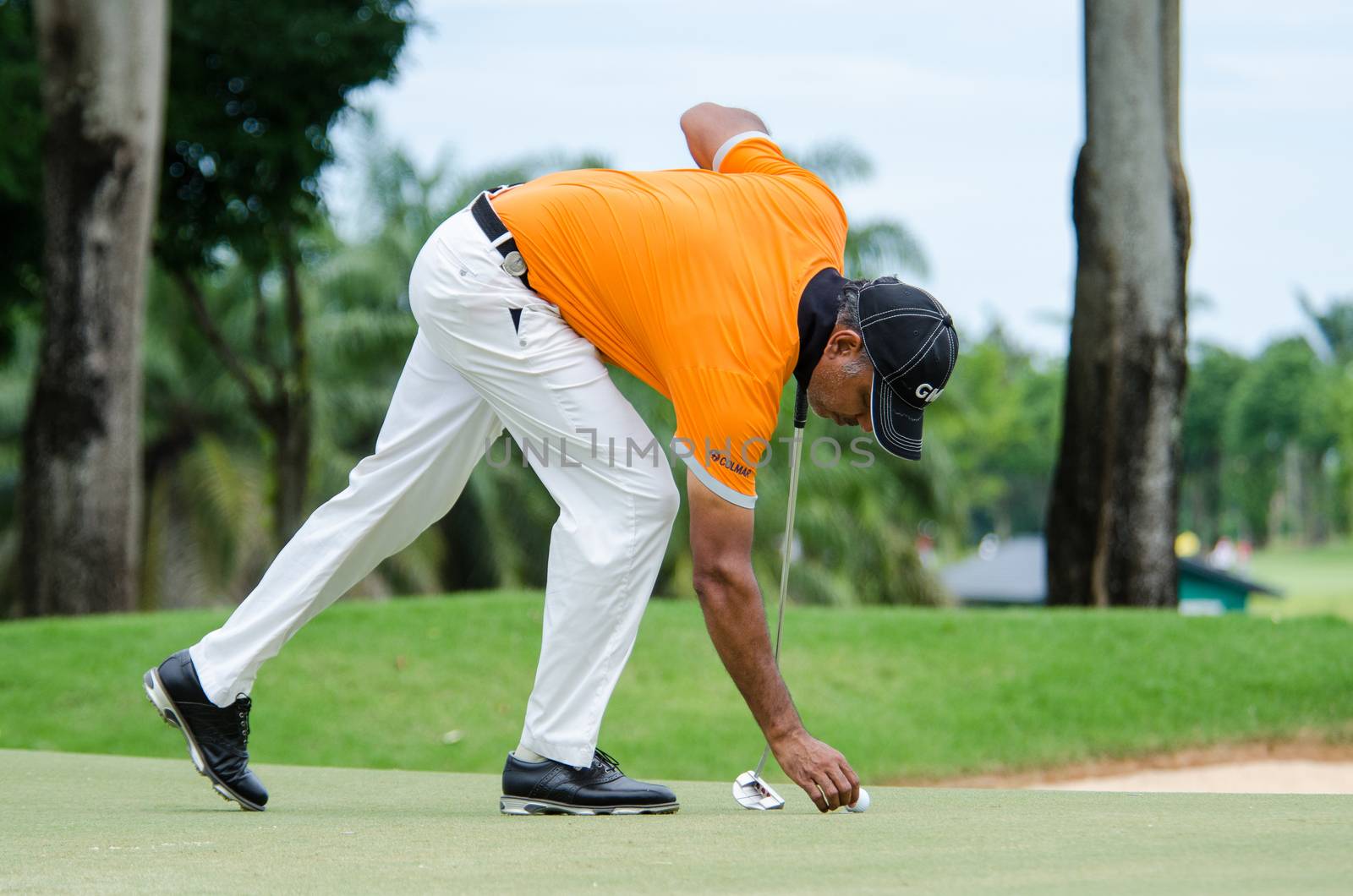 CHONBURI - JULY 31 : Jeev Milkha Singh of India in King's Cup 2016 at Phoenix Gold Golf & Country Club Pattaya on July 31, 2016 in Chonburi, Thailand.