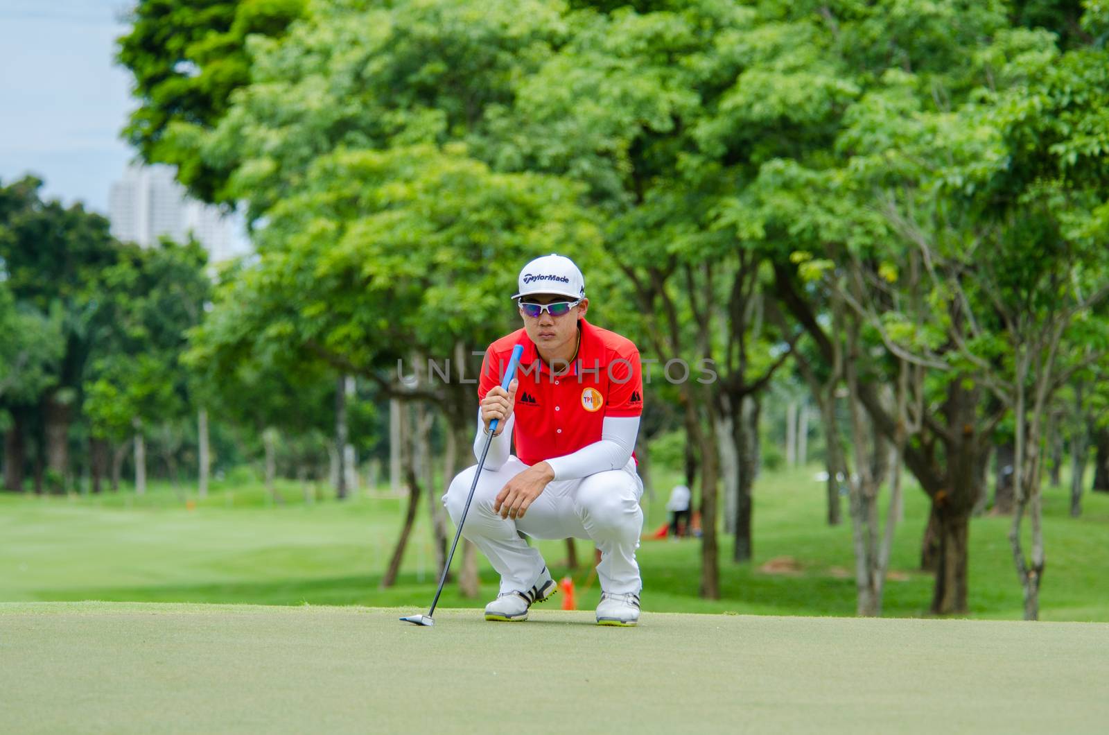 CHONBURI - JULY 31 : Jazz Janewattananond of Thailand in King's Cup 2016 at Phoenix Gold Golf & Country Club Pattaya on July 31, 2016 in Chonburi, Thailand.