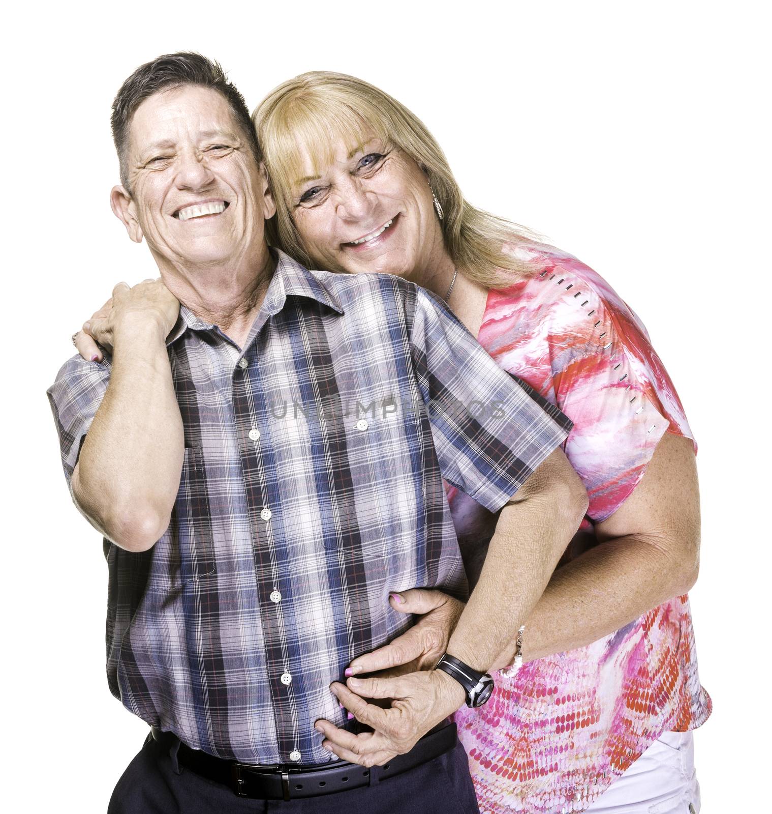 Smiling Transgender Man and Woman Posing Close Together by Creatista