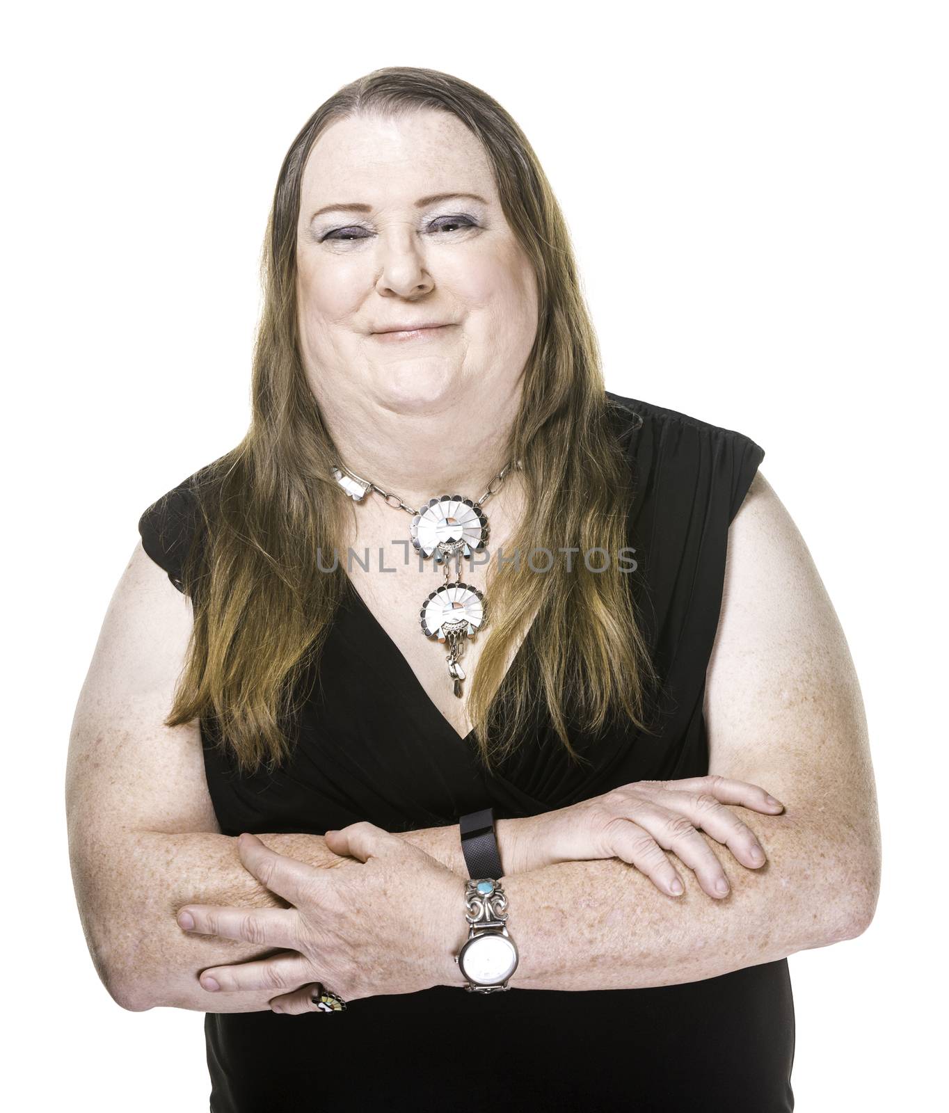 Closeup of Transgender Woman in Black Dress by Creatista