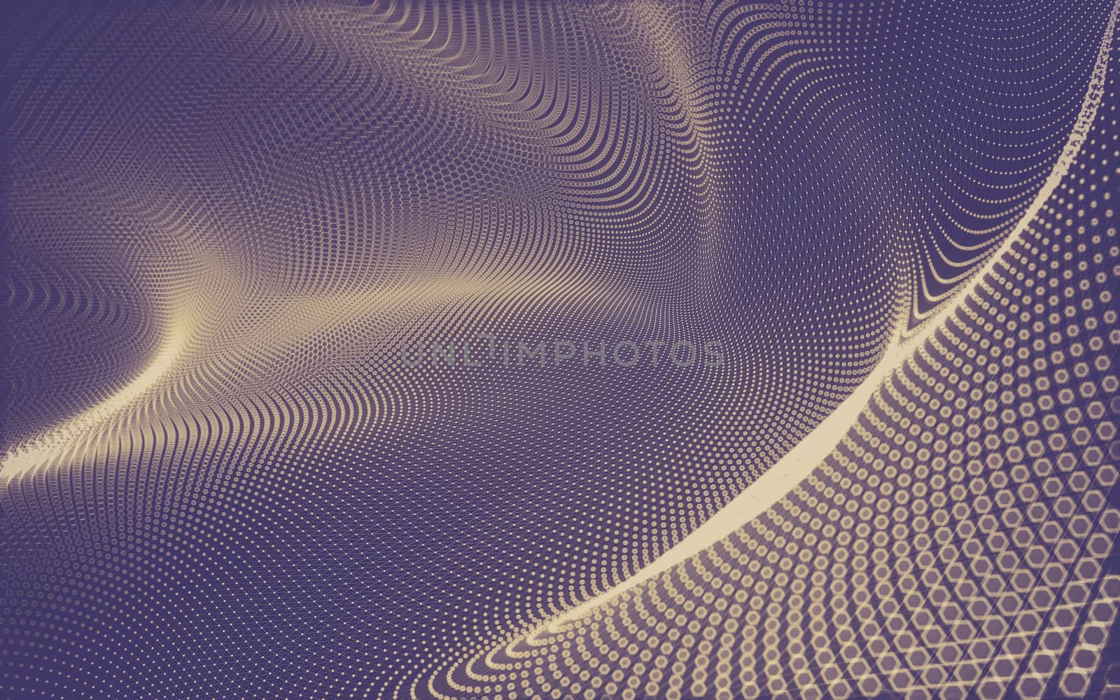 Abstract polygonal space low poly dark background with connecting dots and lines. Connection structure. 3d rendering