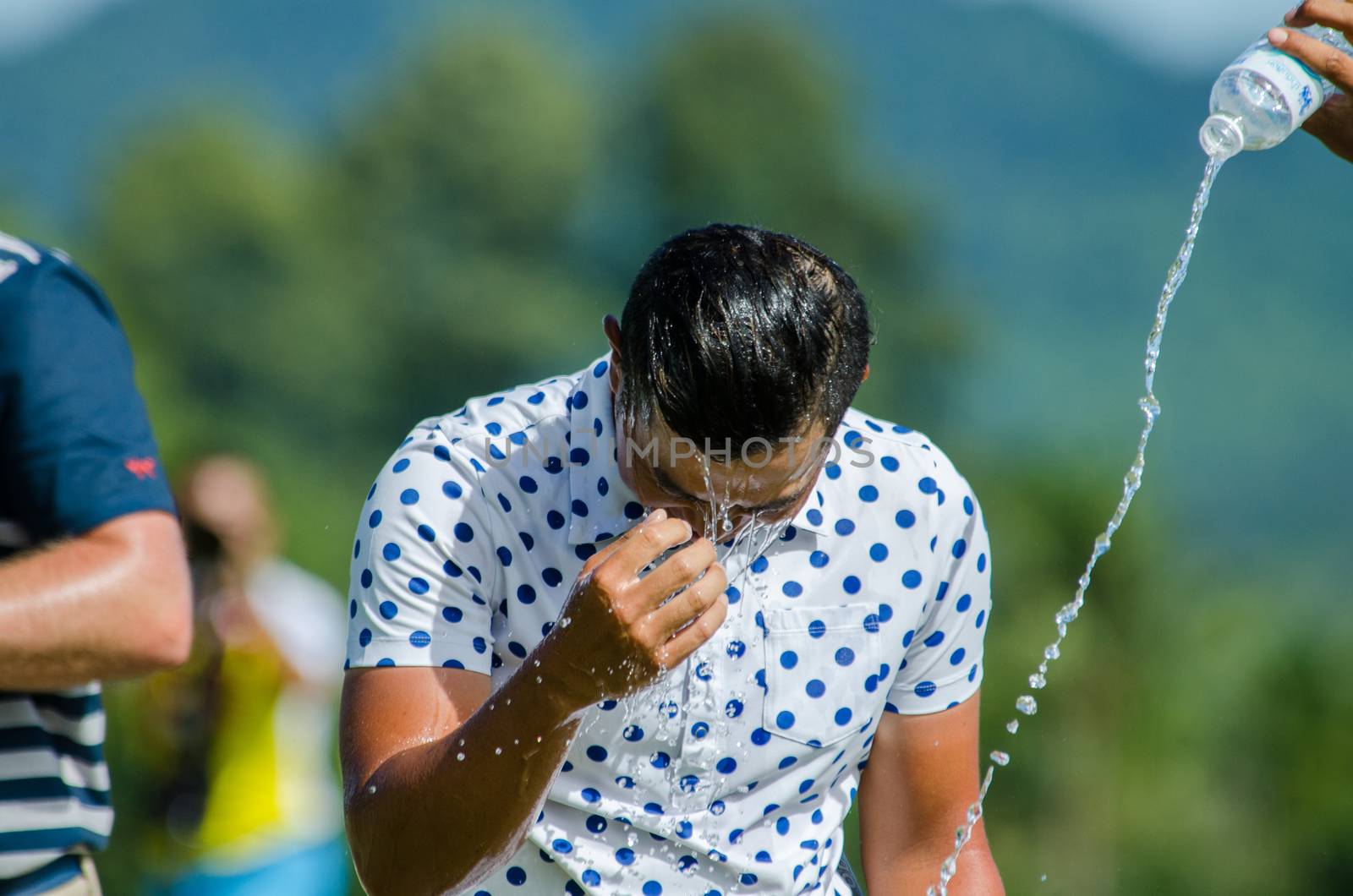 CHONBURI - JULY 31 : Chan Shih-chang of Chinese Taipei winner in King's Cup 2016 at Phoenix Gold Golf & Country Club Pattaya on July 31, 2016 in Chonburi, Thailand.