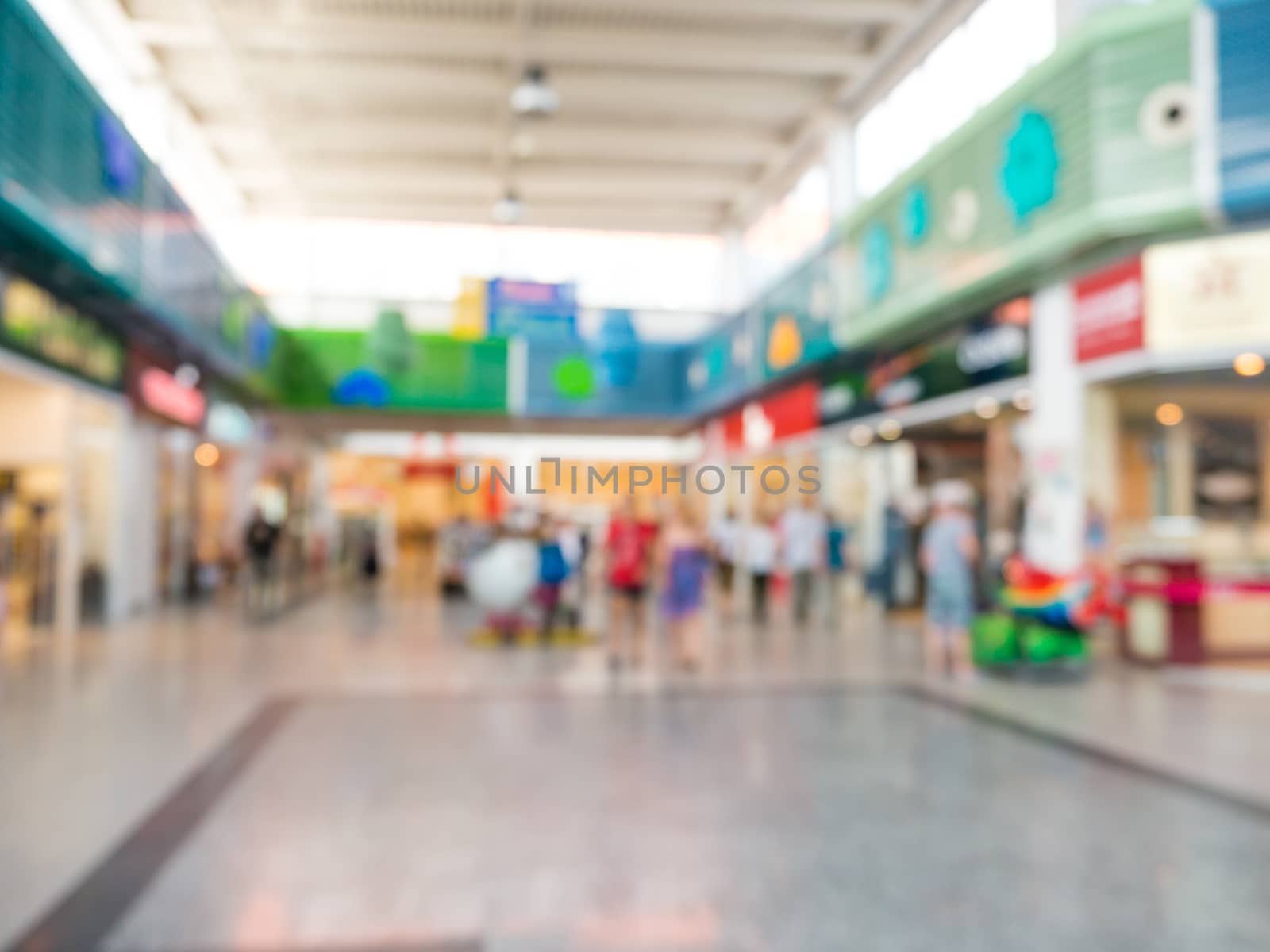 Abstract blurred background of shopping mall hall by fascinadora