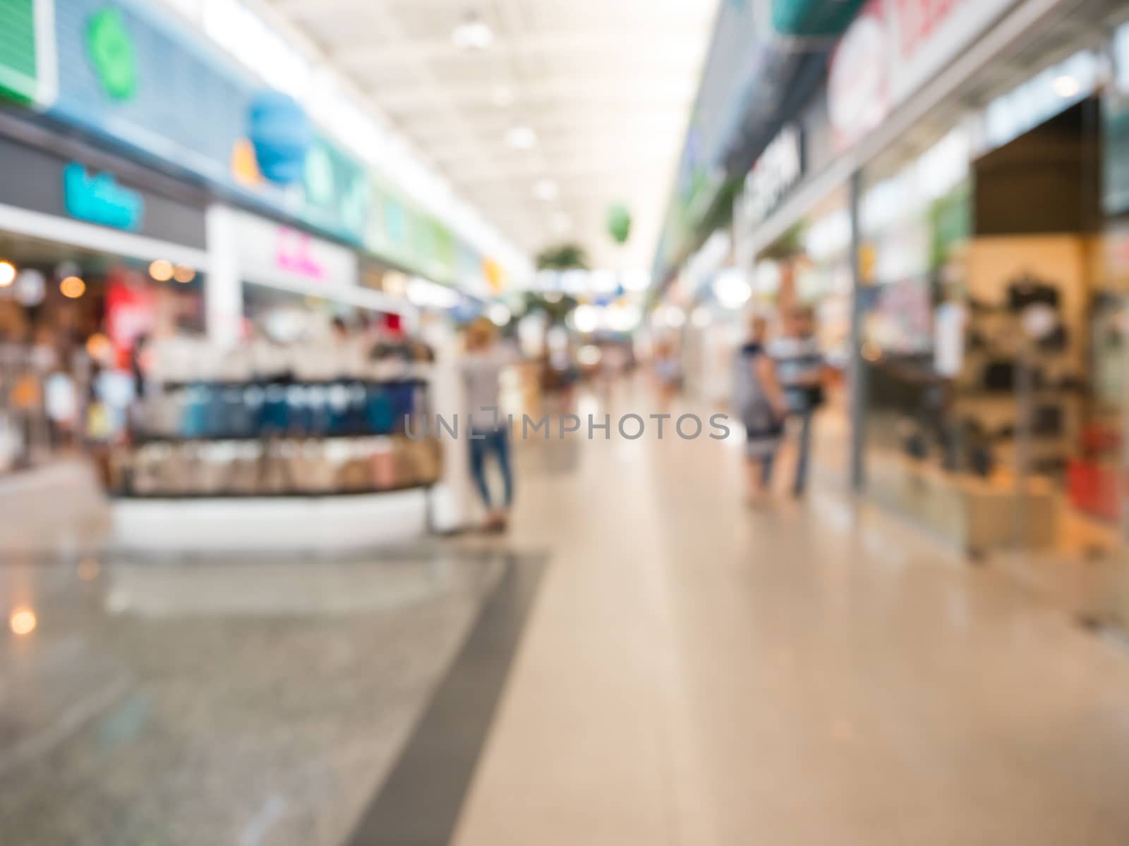 Abstract blurred background of shopping mall hall by fascinadora