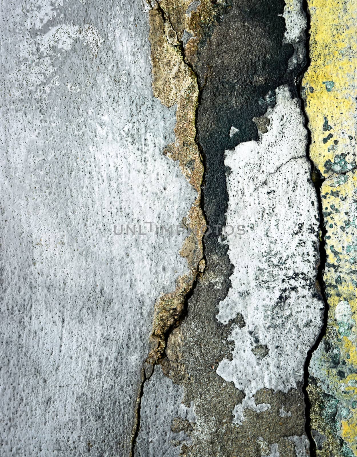 abstract background or texture vertical line cracks on the plaster