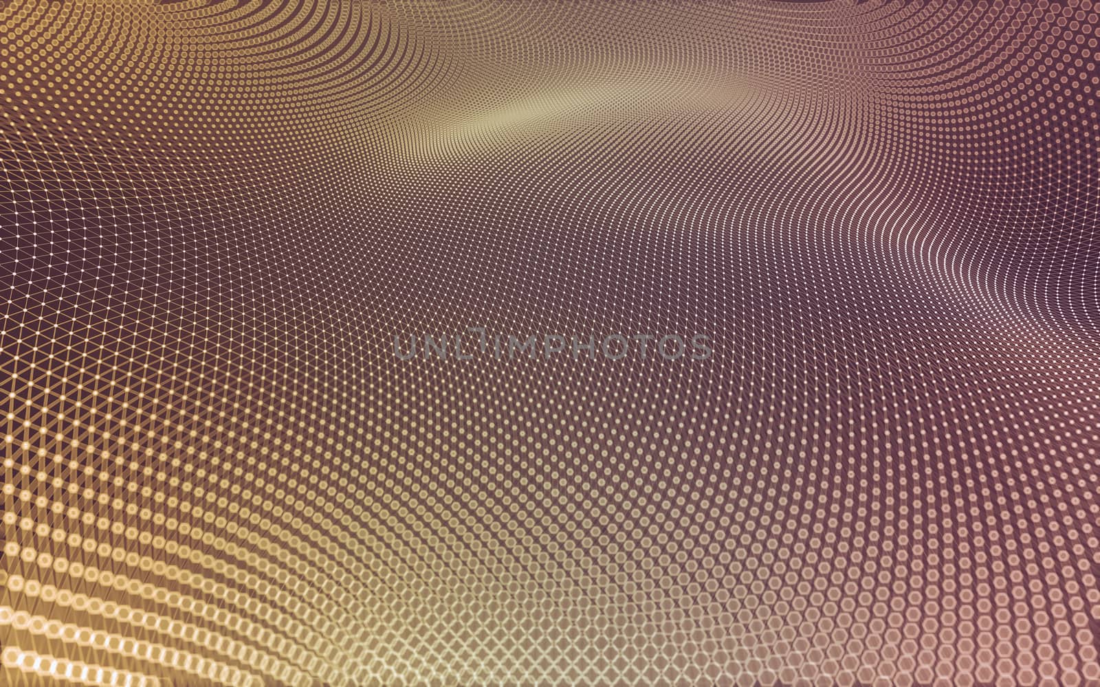 Abstract polygonal space low poly dark background with connecting dots and lines. Connection structure. 3d rendering