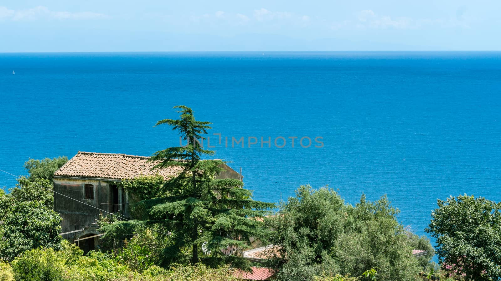 The beautiful Sicilian coast with ancient summer residences