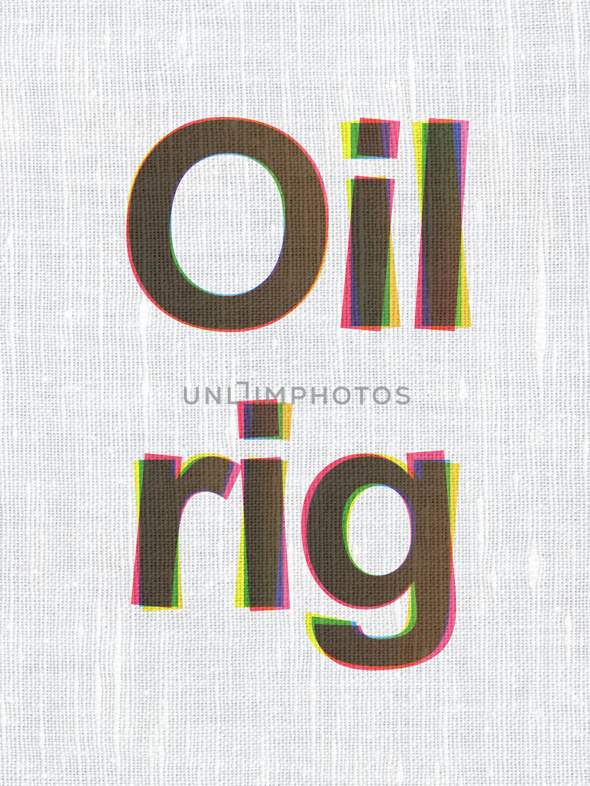 Industry concept: Oil Rig on fabric texture background by maxkabakov