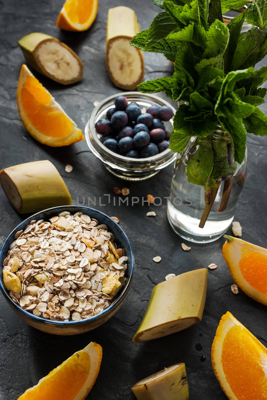 Ingredients for fruit smoothie  by Deniskarpenkov