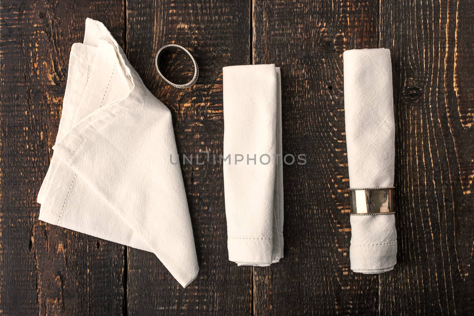 Set of the napkins with vintage ring by Deniskarpenkov