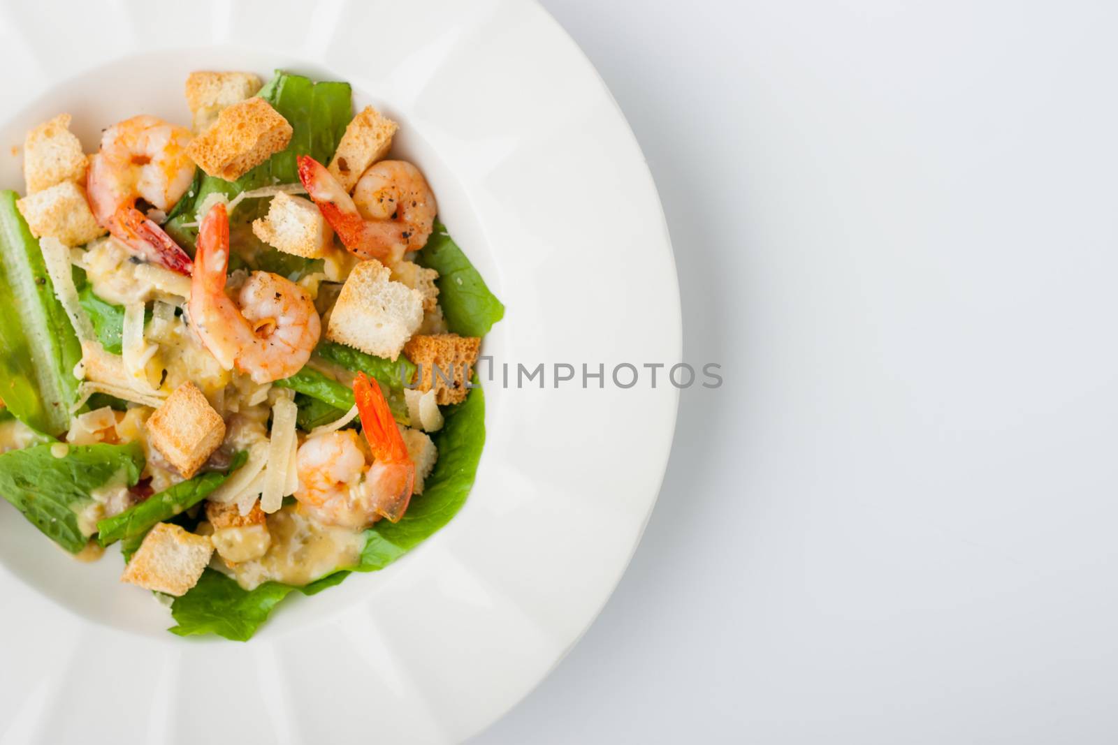 Caesar salad with prawns by Deniskarpenkov