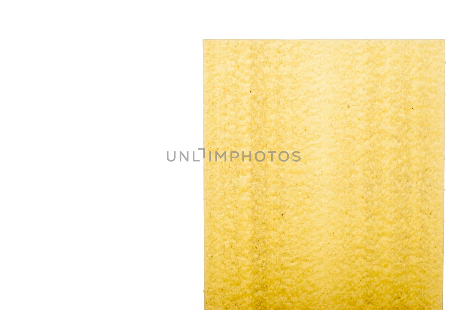Sheet of lasagne on the white background