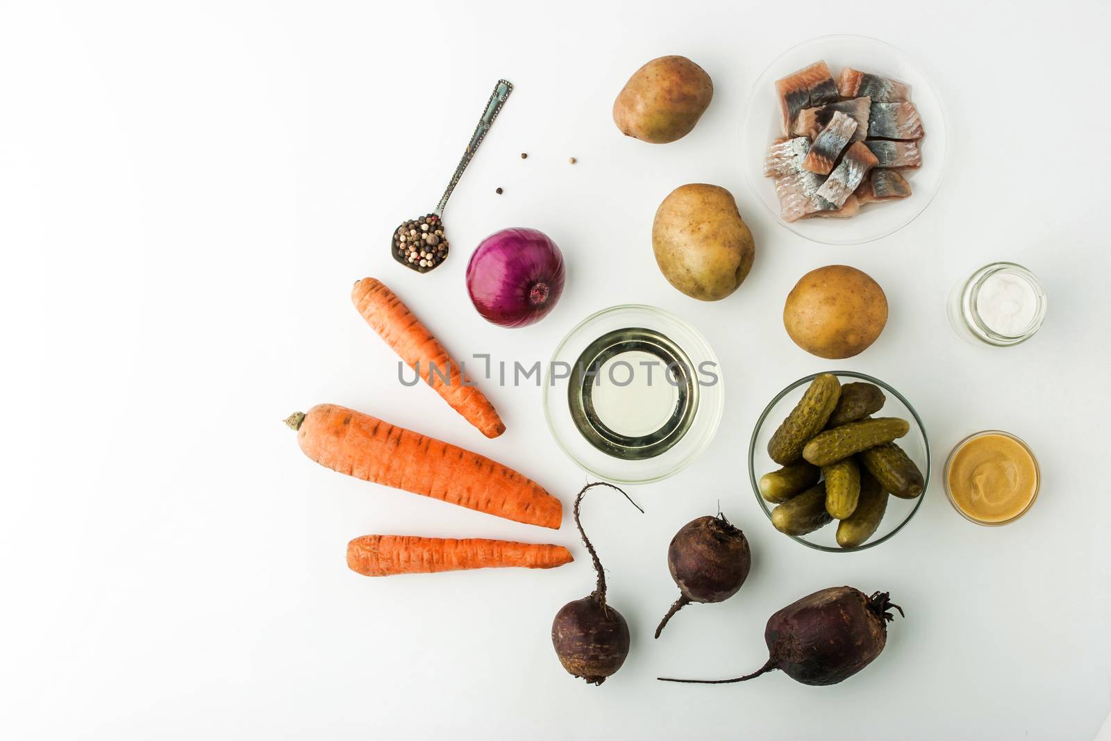 Ingredients for vegetable salad by Deniskarpenkov