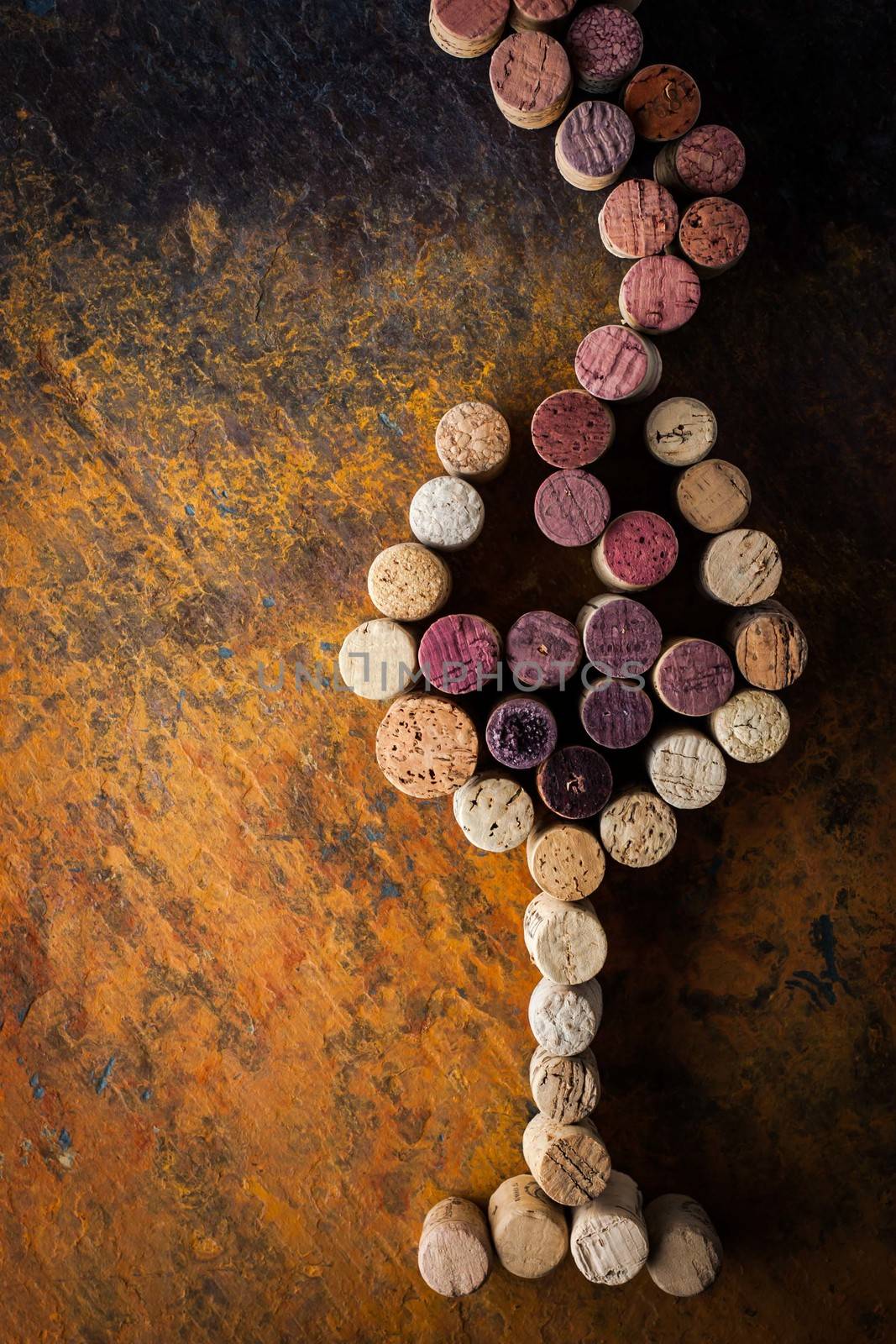 Glass of wine made by cork by Deniskarpenkov