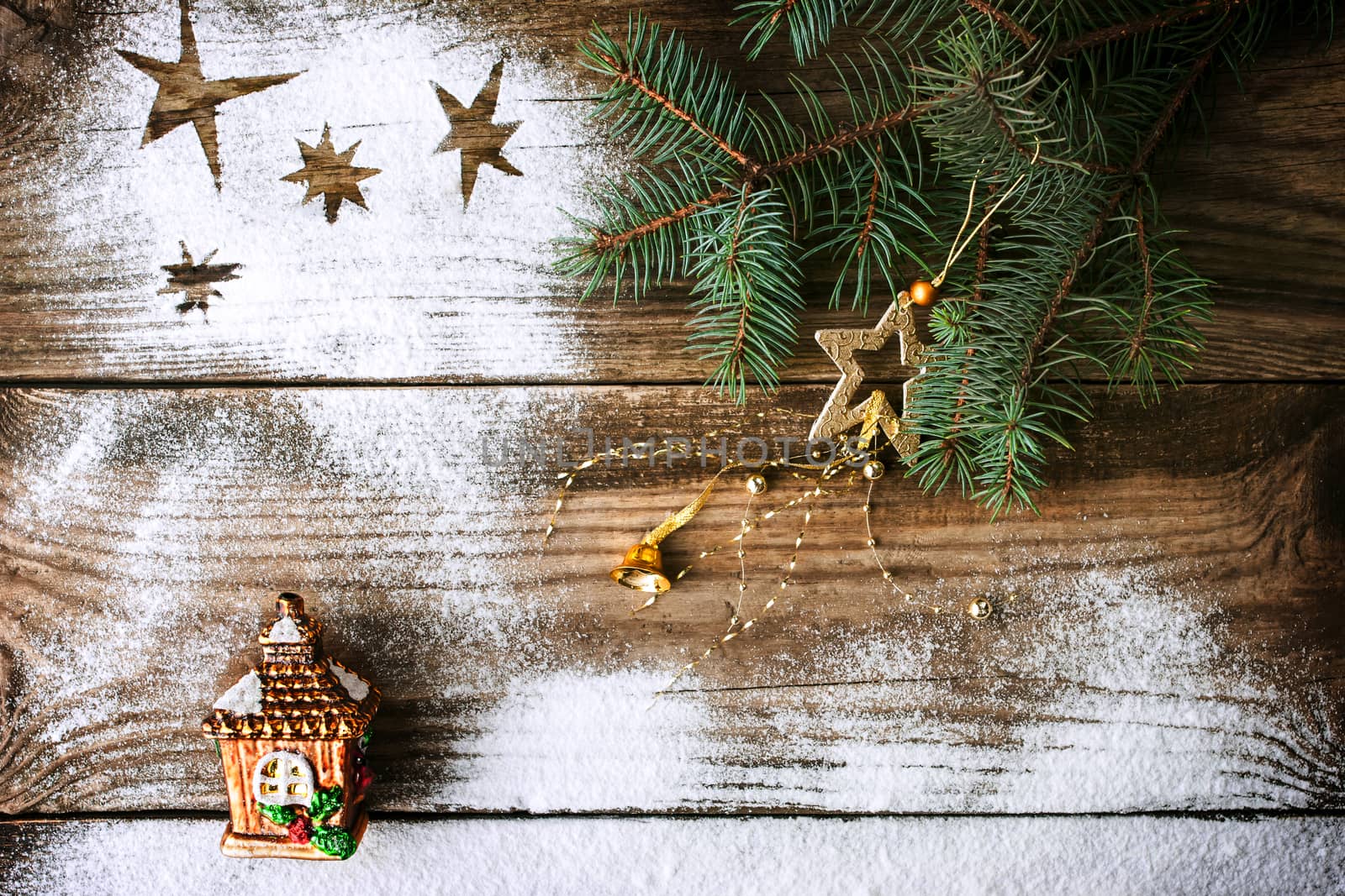 Christmas background with  fir tree by Deniskarpenkov