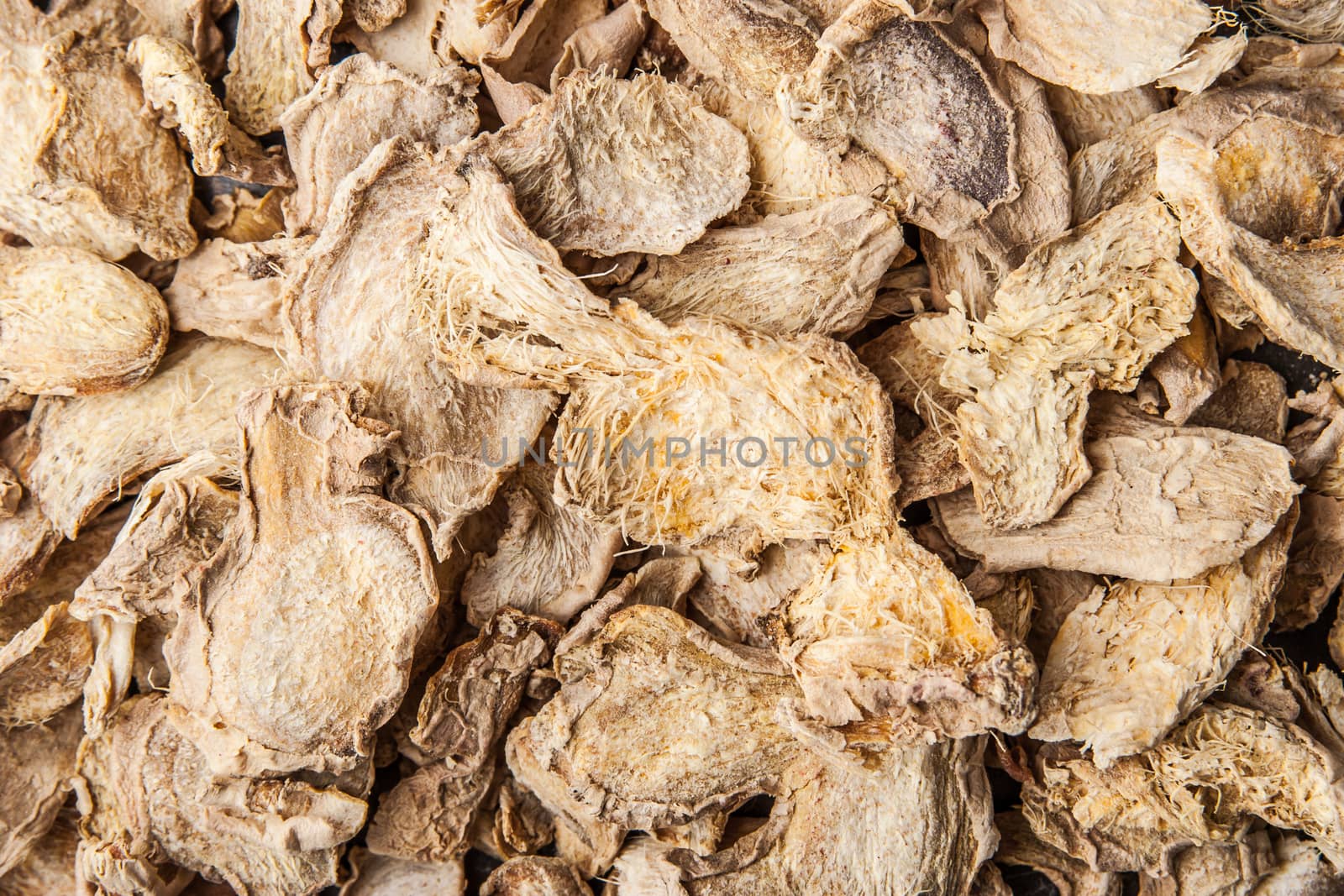 Dried ginger for mulled wine and hot tea horizontal