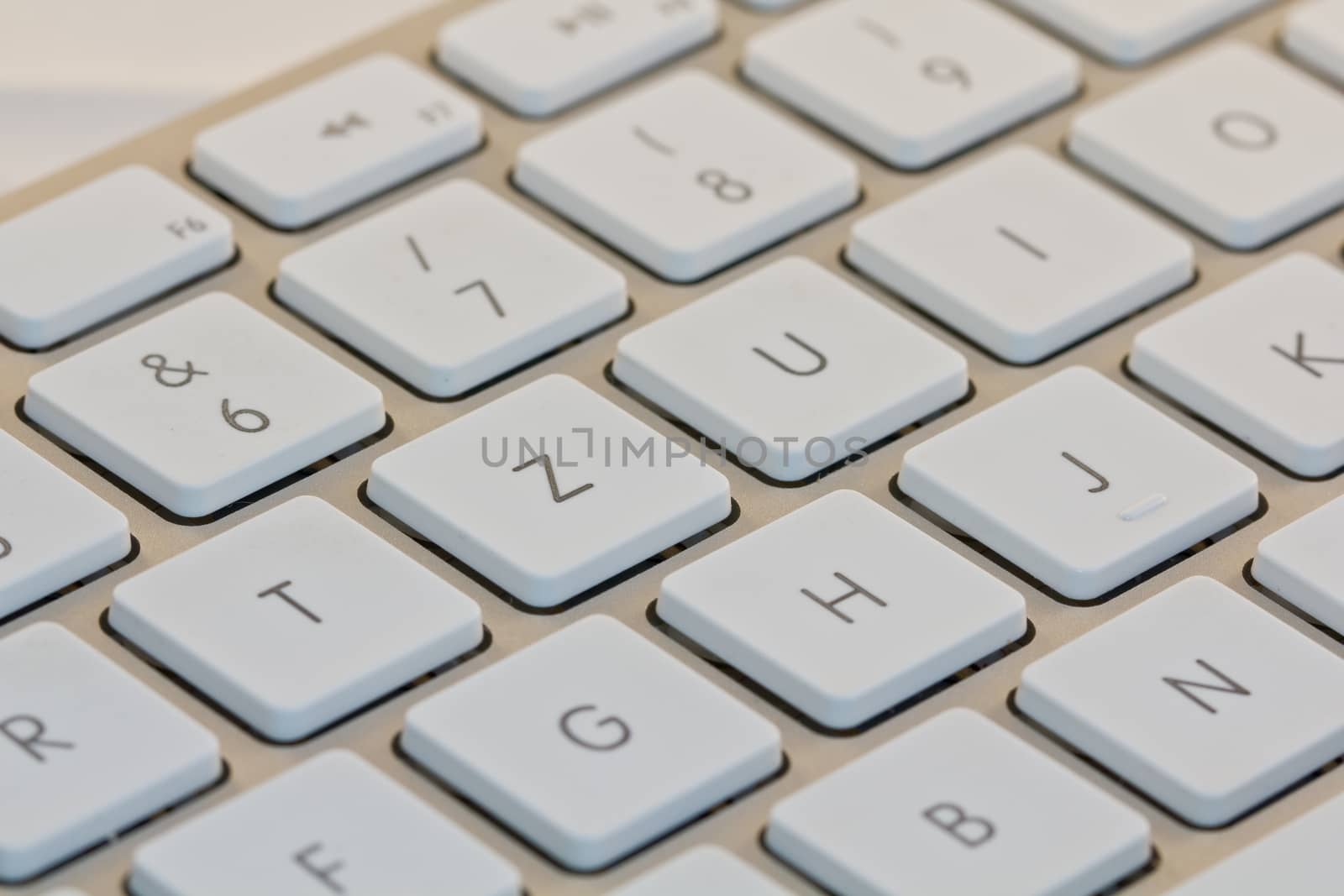 Detailed keyboard closeup mixed keys