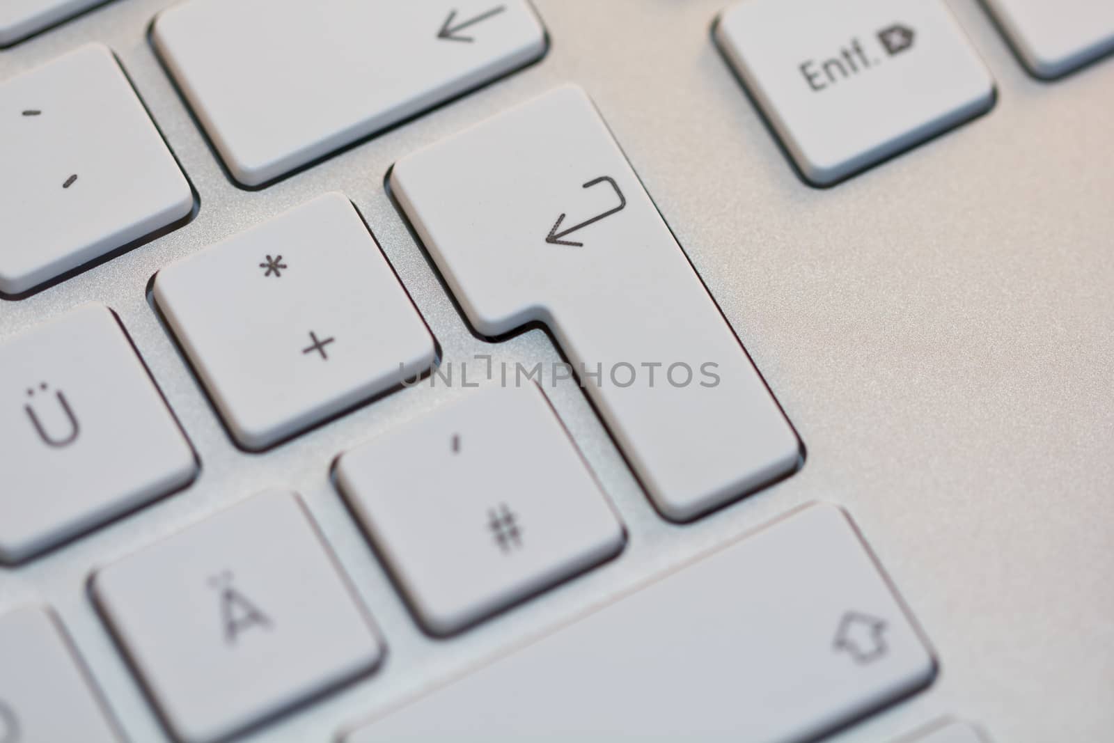 Keyboard closeup with enter key