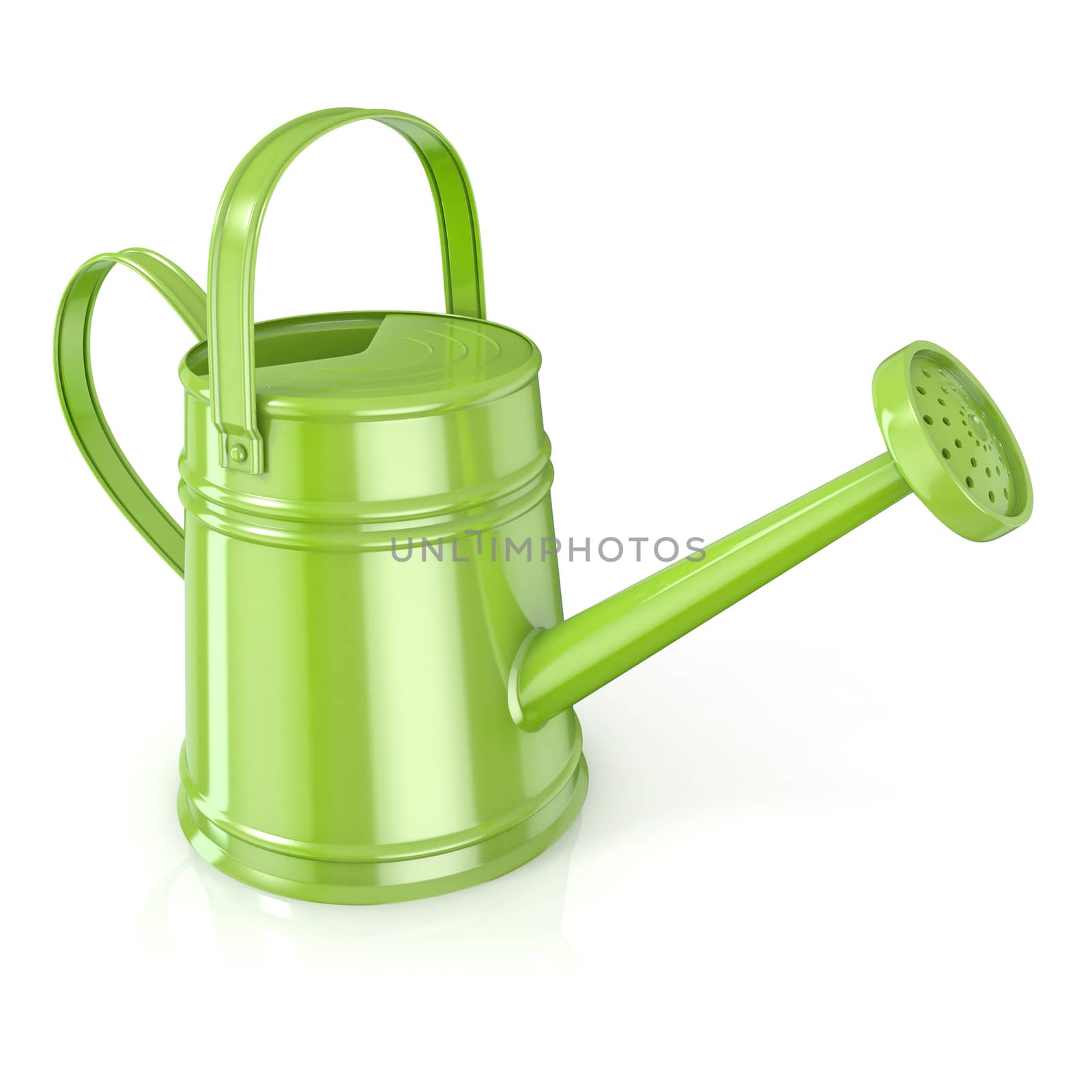 Green watering can 3D by djmilic
