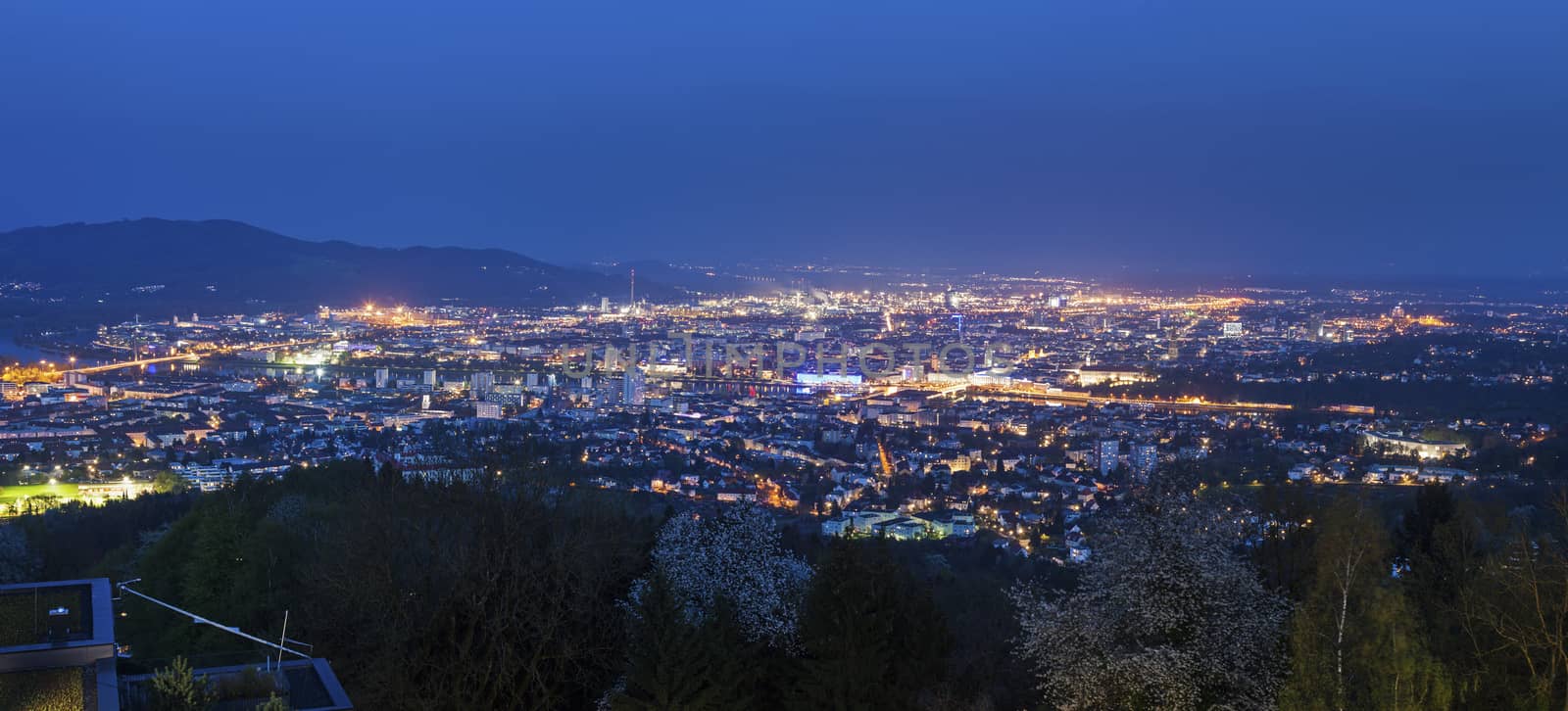 Panorama of Linz. Linz, Upper Austria, Austria.