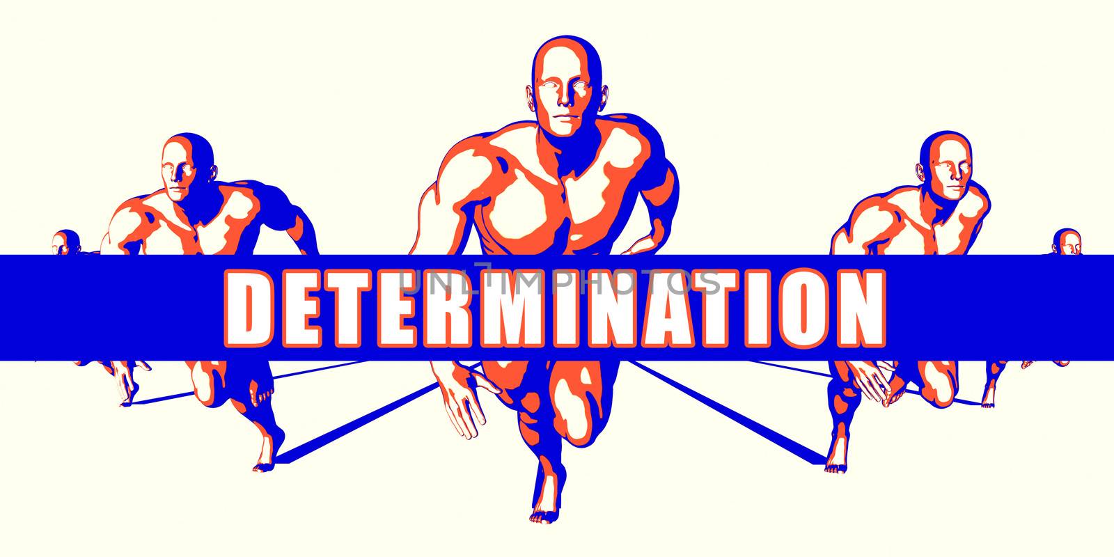 Determination as a Competition Concept Illustration Art